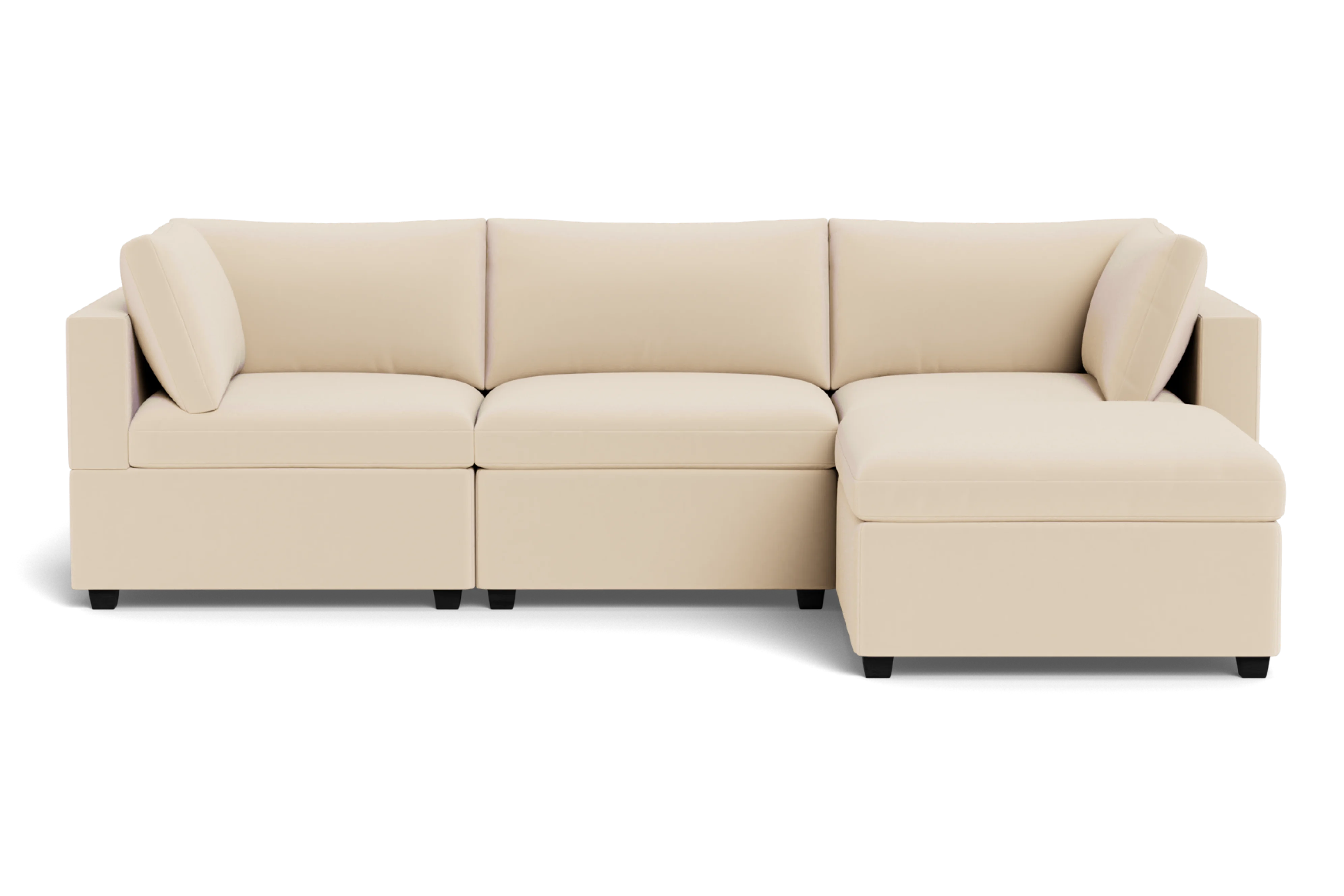 Kova Box Cushion Sofa 122" + Ottoman