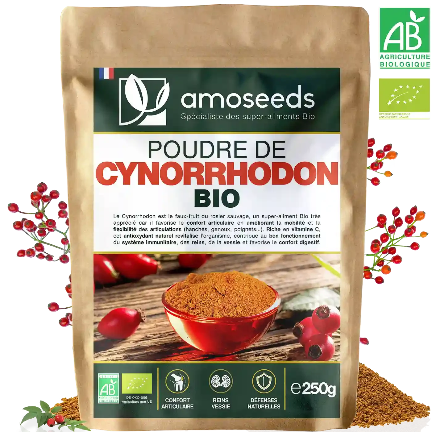 Poudre de Cynorrhodon Bio 250g