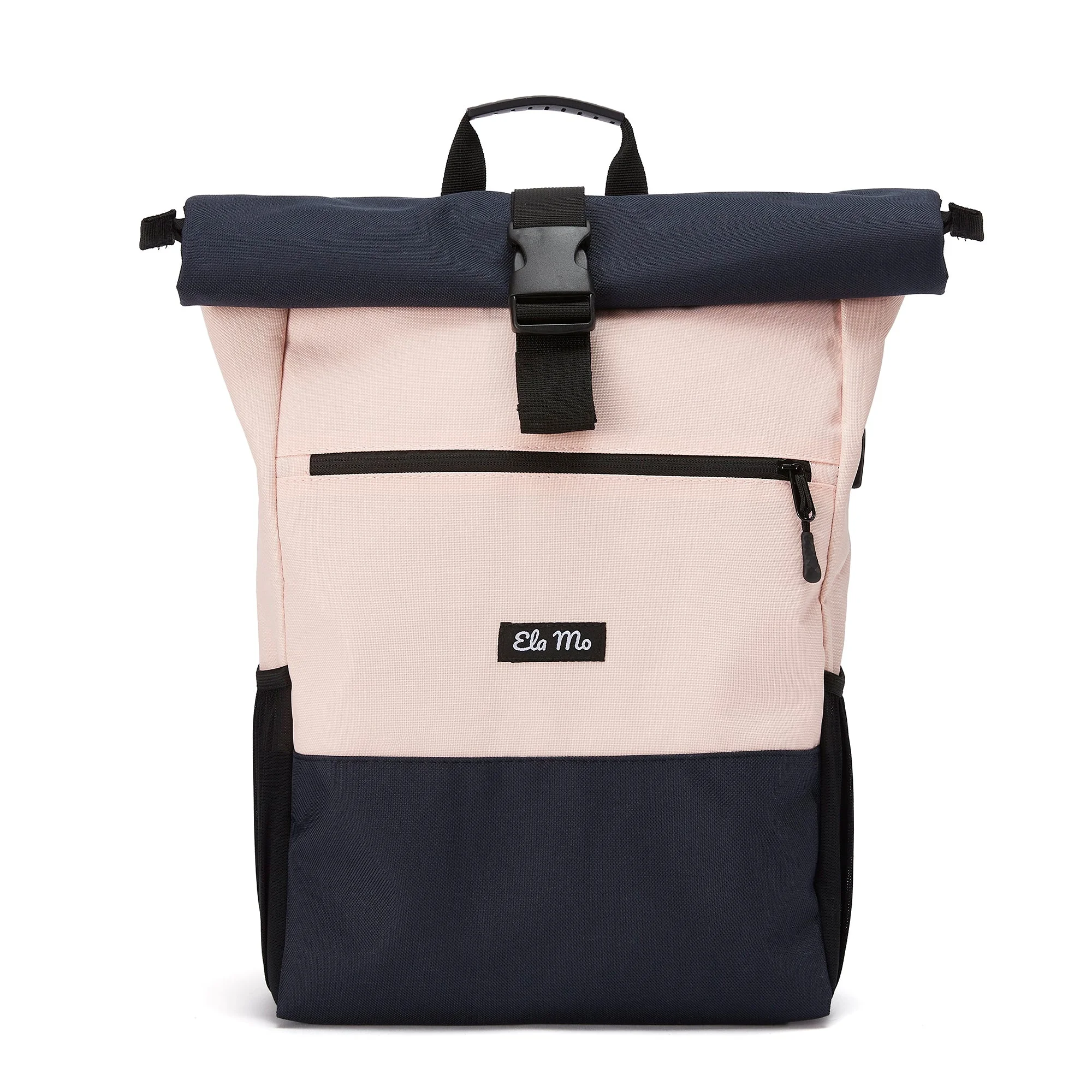 Ela Mo™ Rolltop Rucksack | Pink & Blue