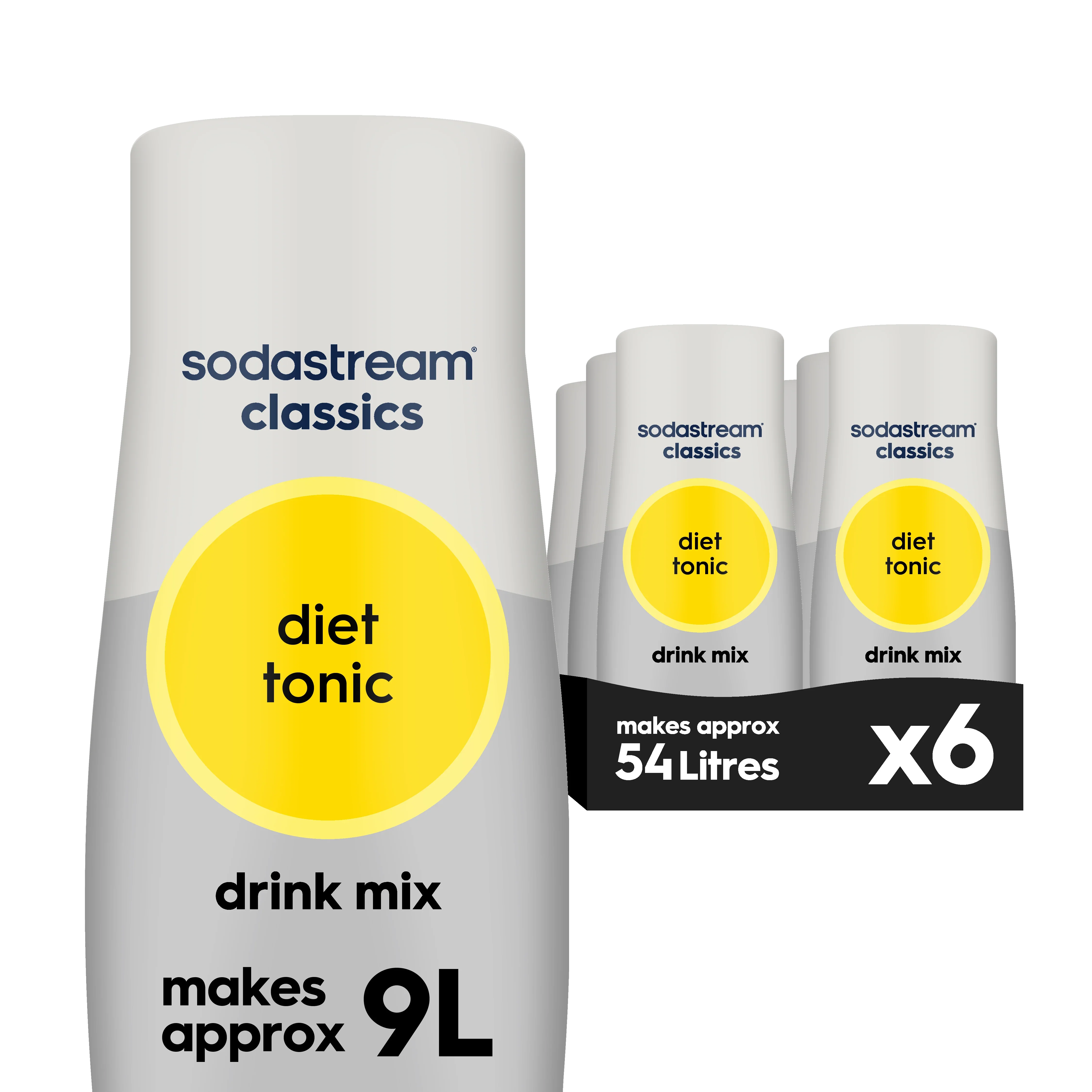 Sodastream Classics Diet Tonic 6 Pack Syrup Drink Mix 440ml