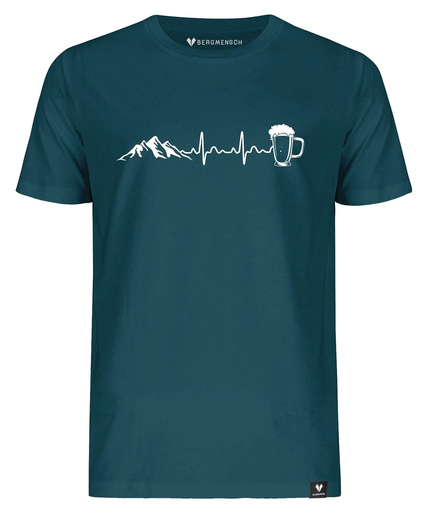 Herzschlag Berge und Bier - Herren Premium Organic Shirt