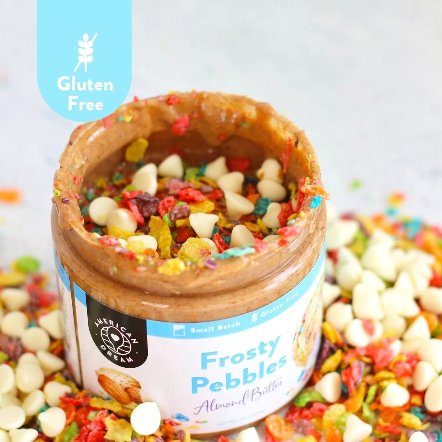 Gluten-Free Frosty Pebbles Almond Butter