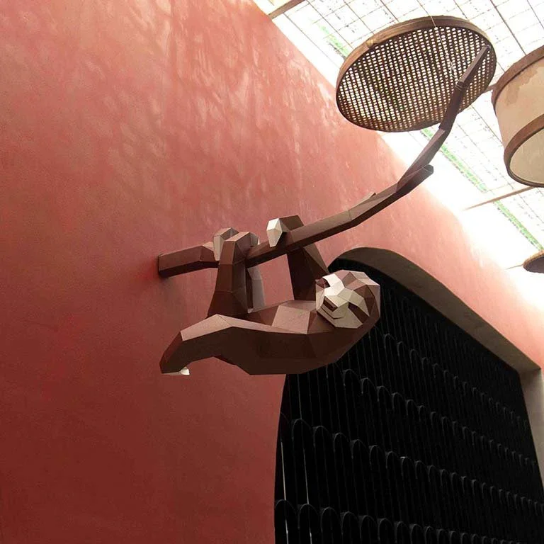 Hanging Sloth Model for Home Decor (DIY Papercraft)