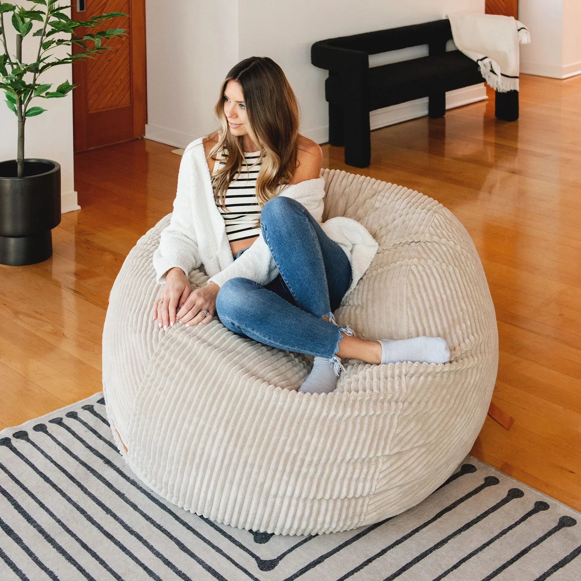 Fuf® 5Ft Foam Bean Bag