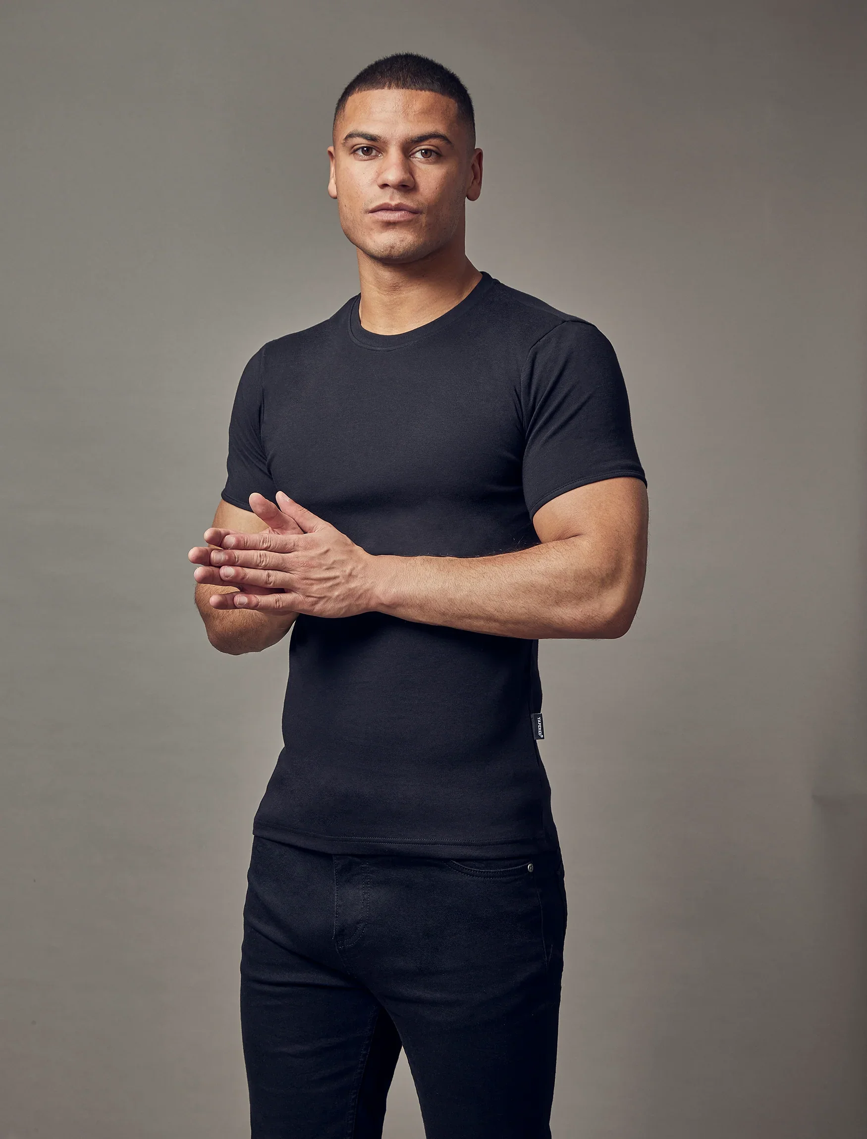 Black Tapered Fit T-Shirt