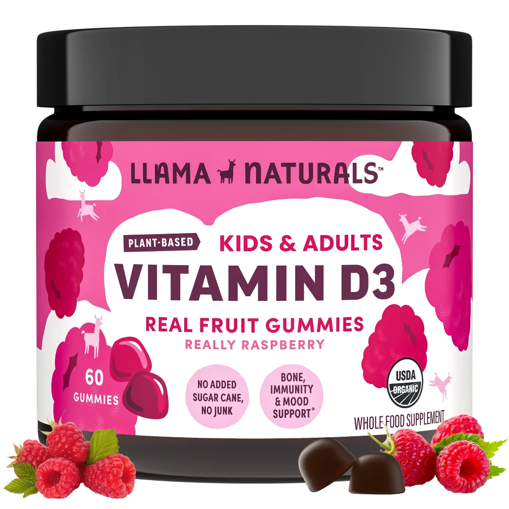 Vitamin D3 + K2 Gummies, Raspberry (60 ct)
