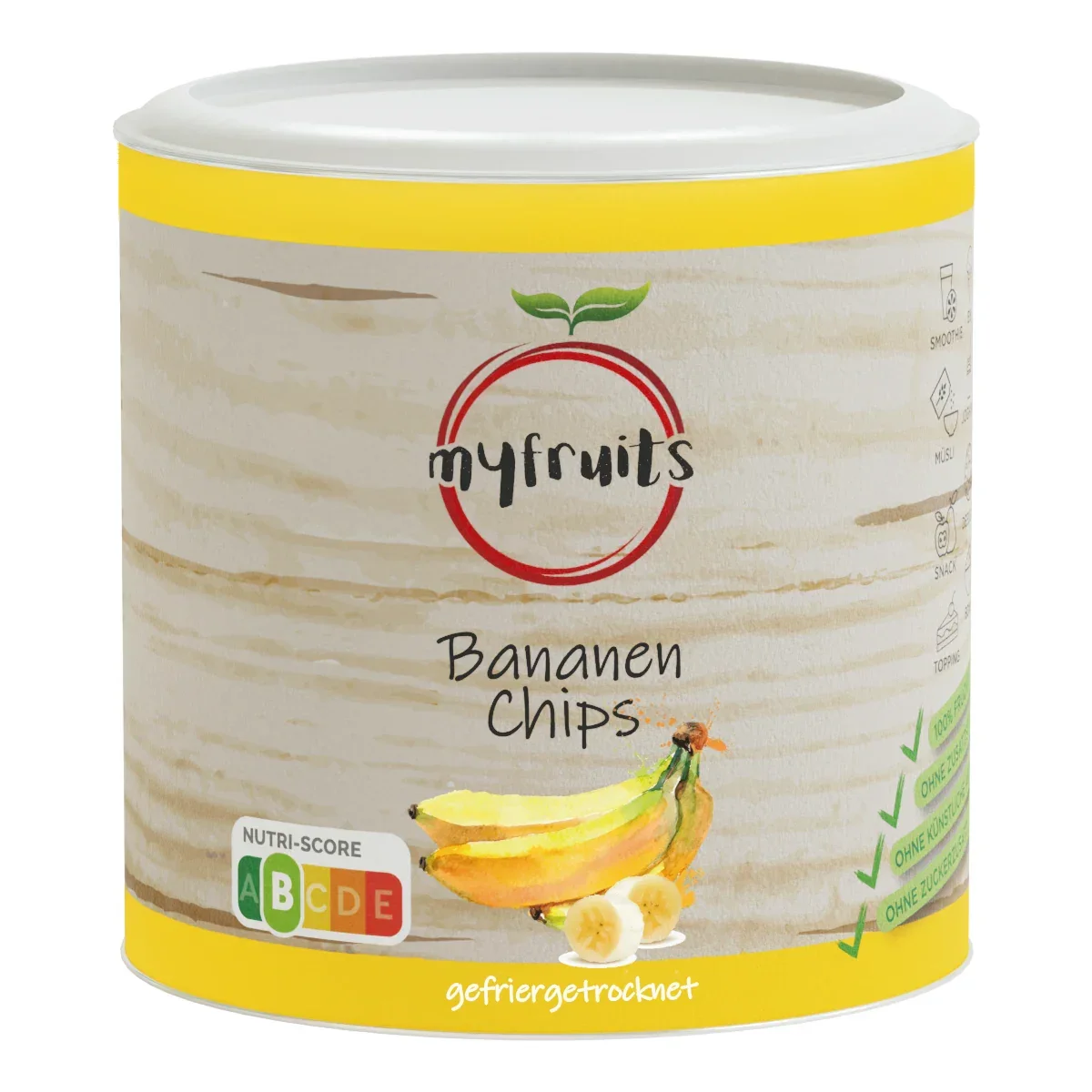 Gefriergetrocknete Bananenchips