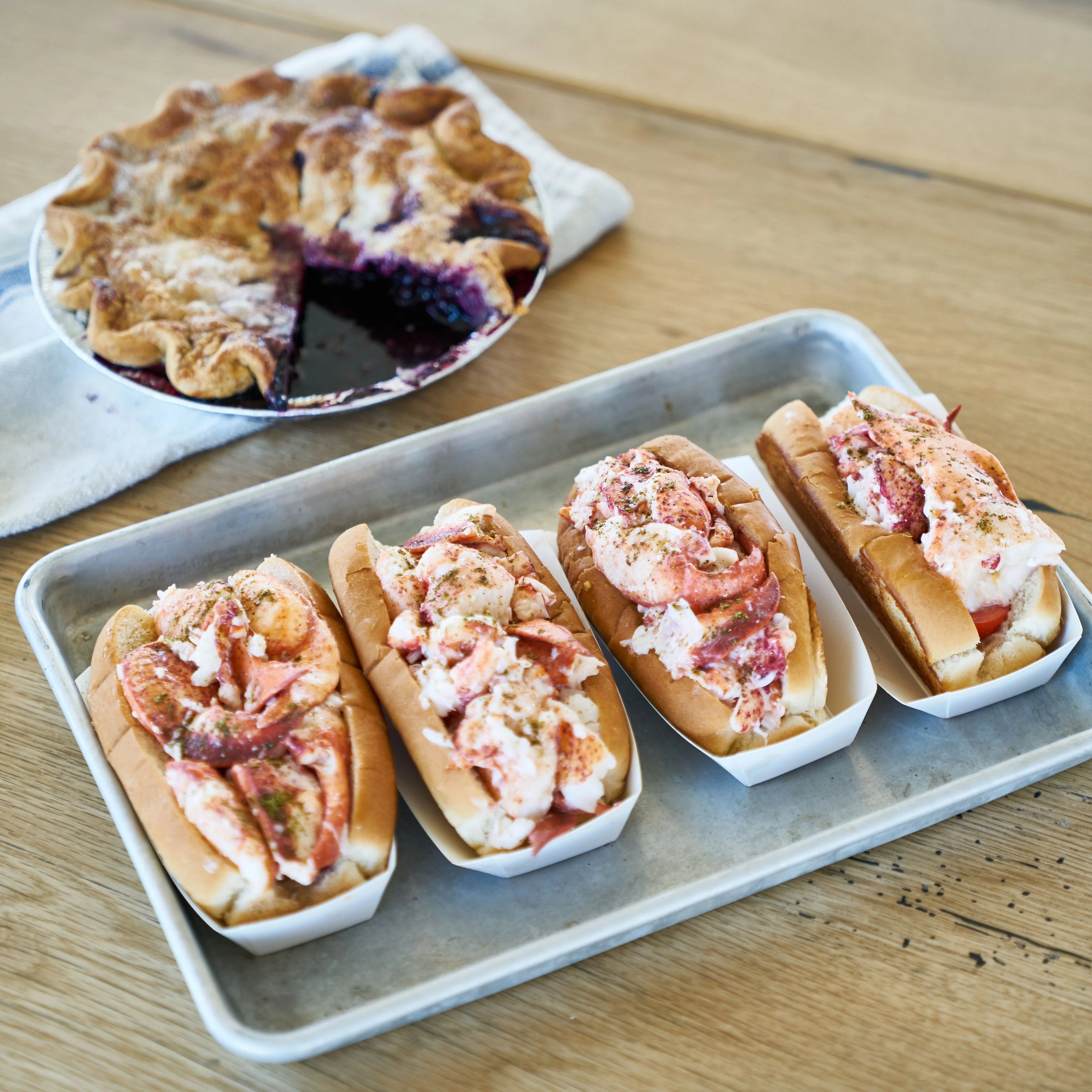 Lobster Roll & Blueberry Pie Kit -  Serves 4