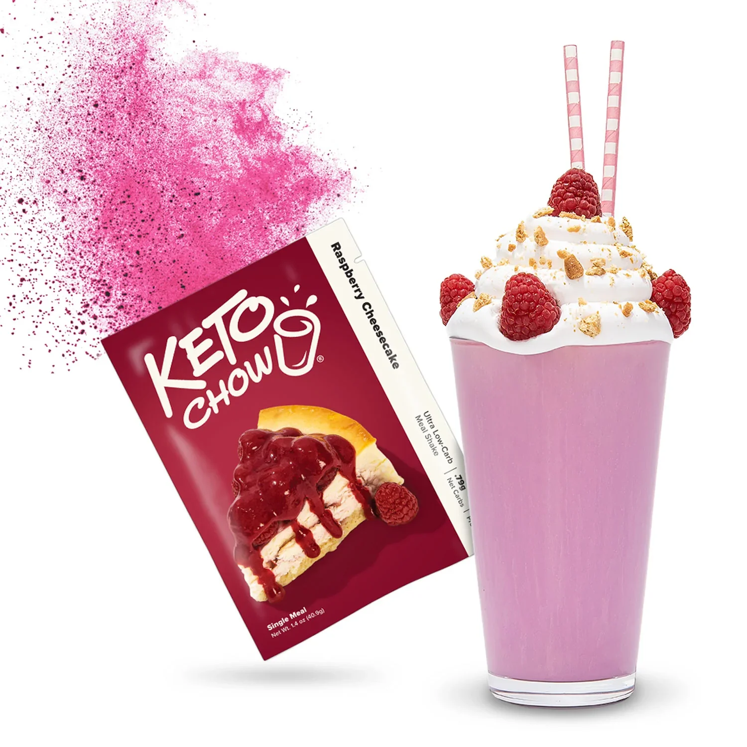 Keto Chow Raspberry Cheesecake