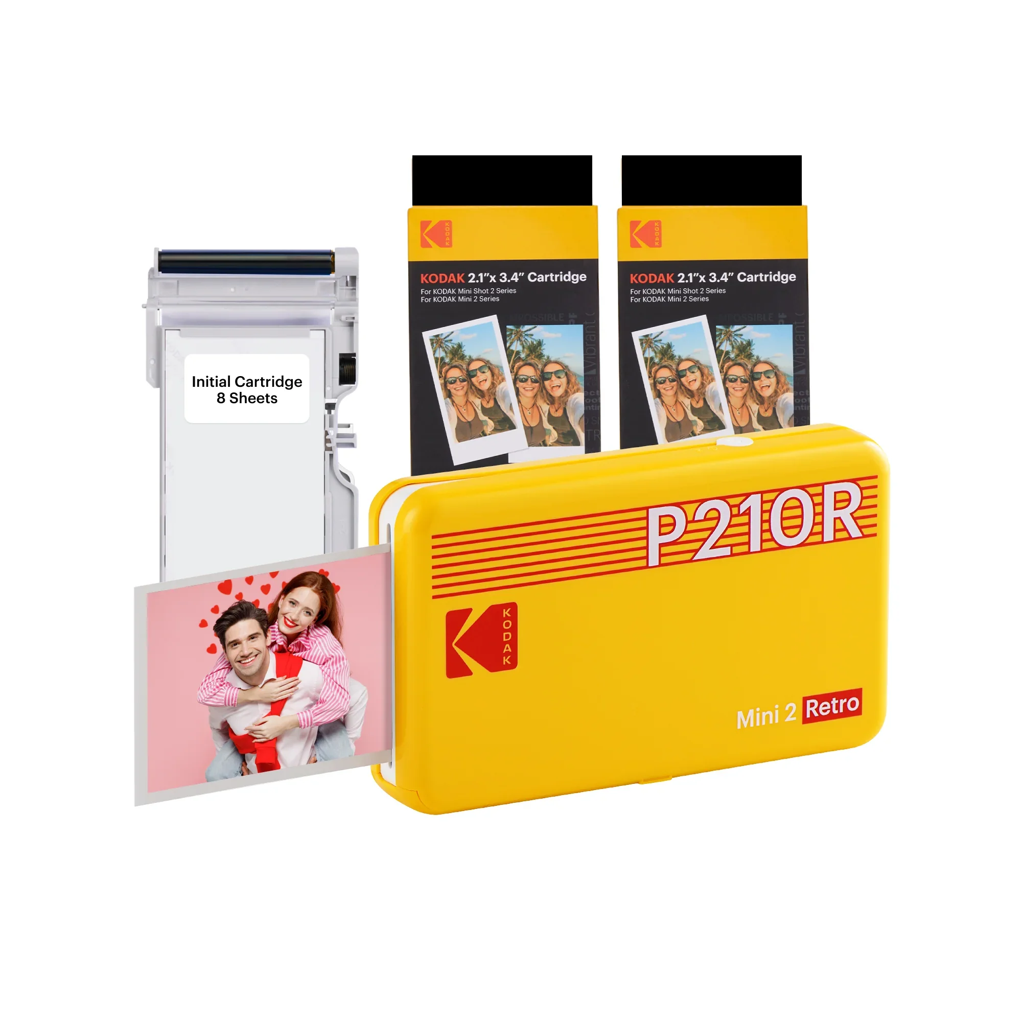 KODAK Mini 2 Retro 2.1x3.4 Inch Printer 38 sheet Bundle