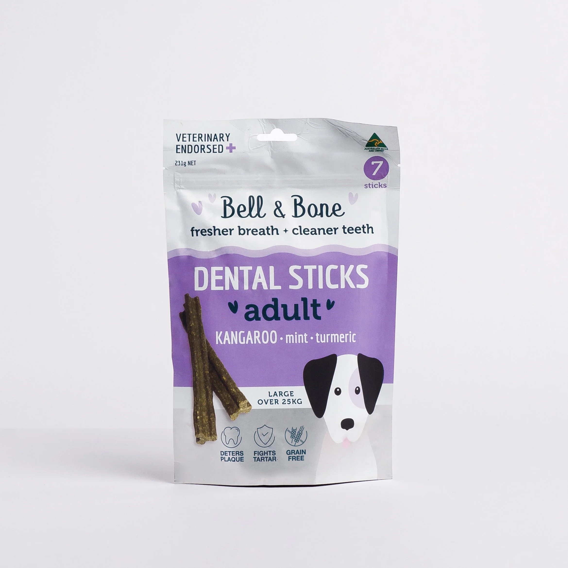 Adult Dog Dental Sticks - Kangaroo, Mint and Turmeric