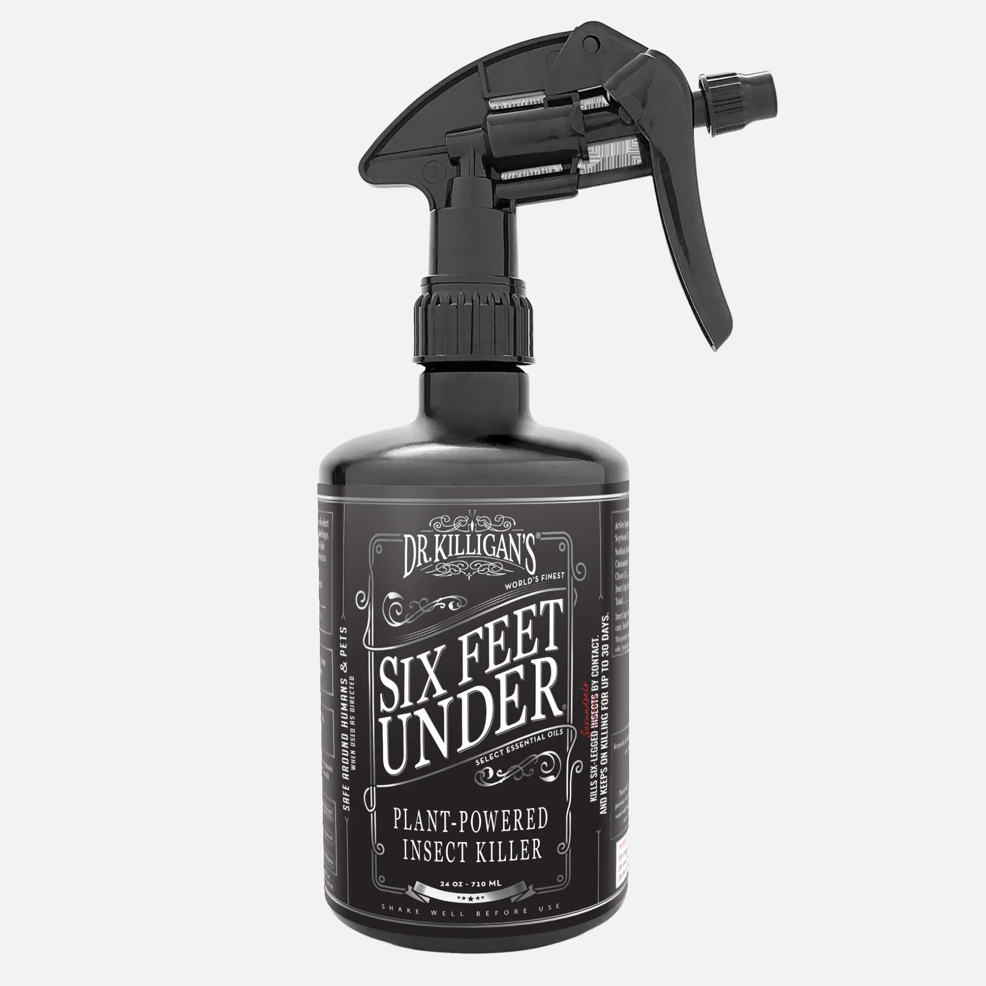 Six Feet Under: Indoor & Outdoor Insect Killer & Repellant - Fast-Acting - Safe Around Pets or Family (24 oz )