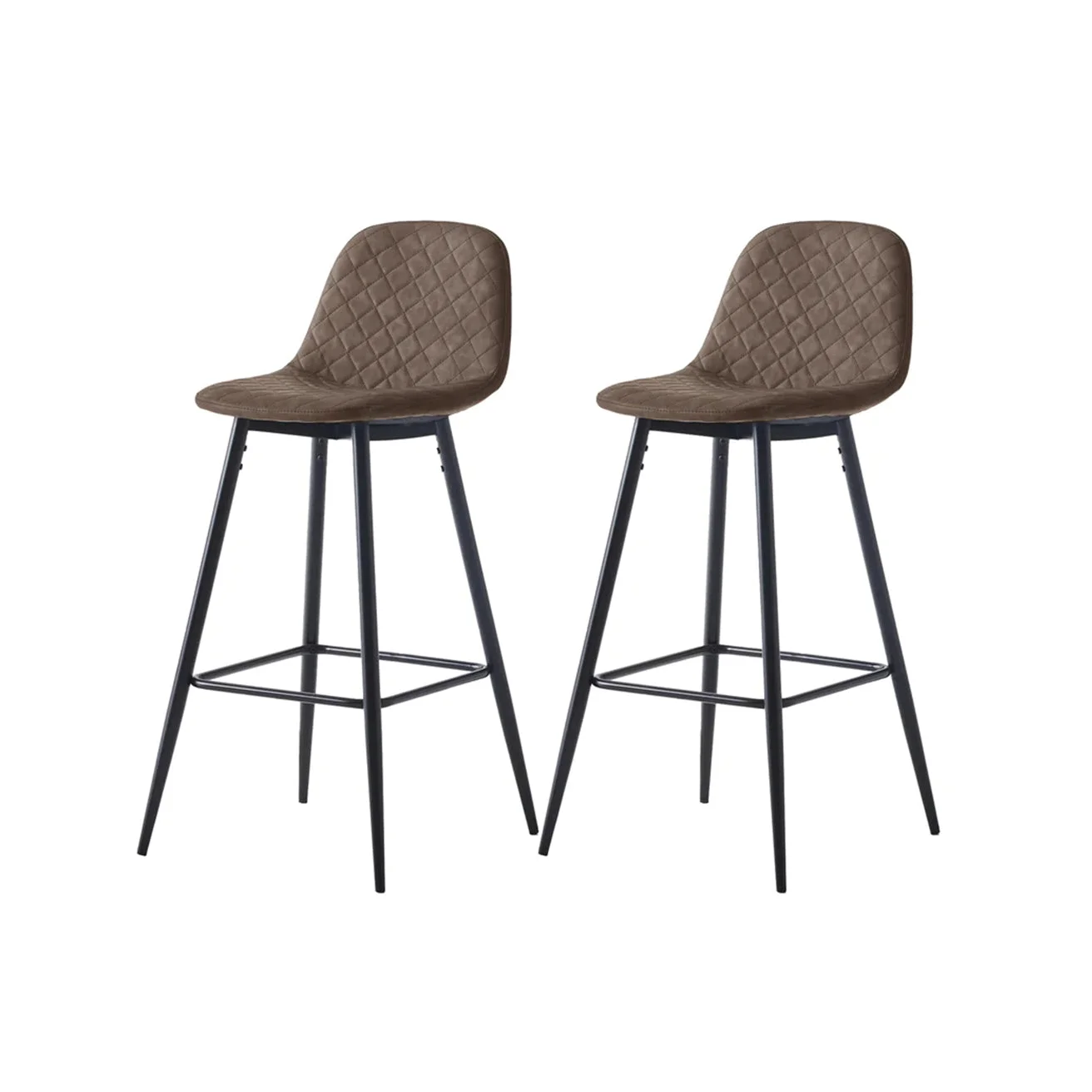 Jarvis Diamond Bar Stools [Set of 2] [Pu Leather][65 cm] [75 cm]