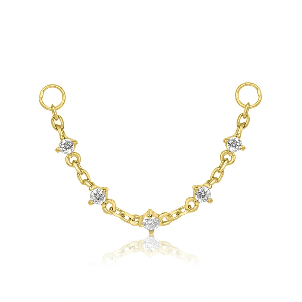 Crystal Earring Chain