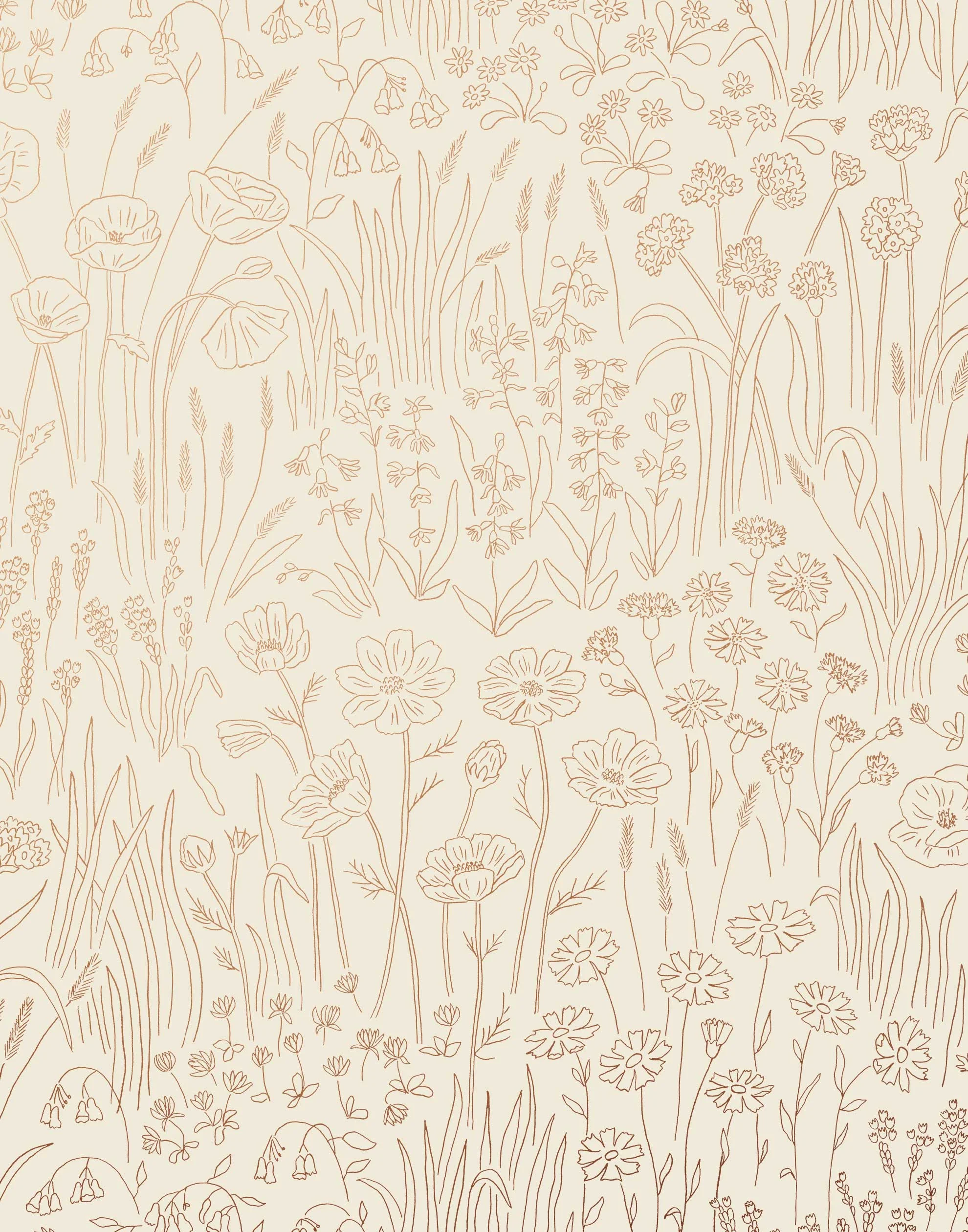 Alpine Garden Tonal Wallpaper