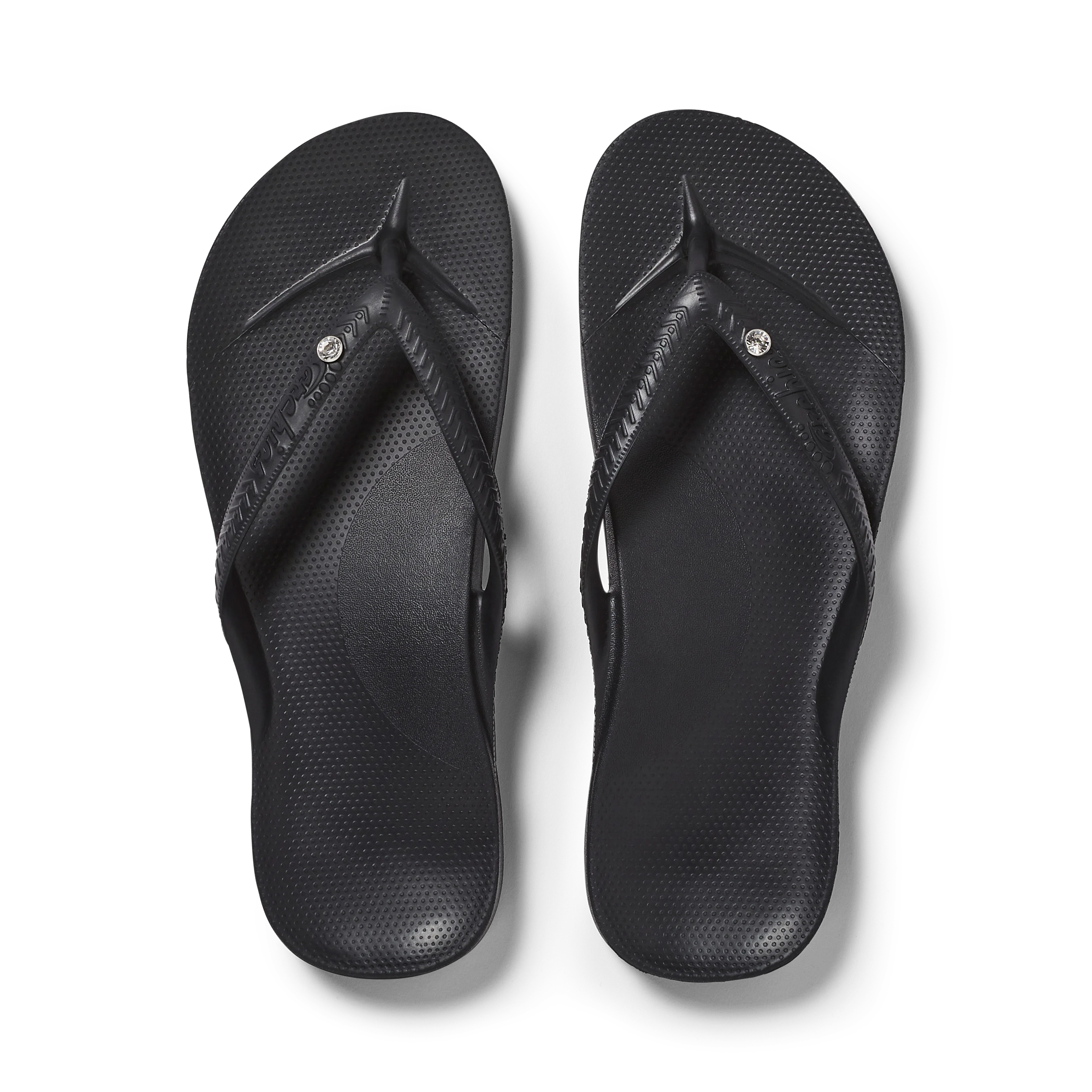 Arch Support Thongs - Classic - Crystal Black