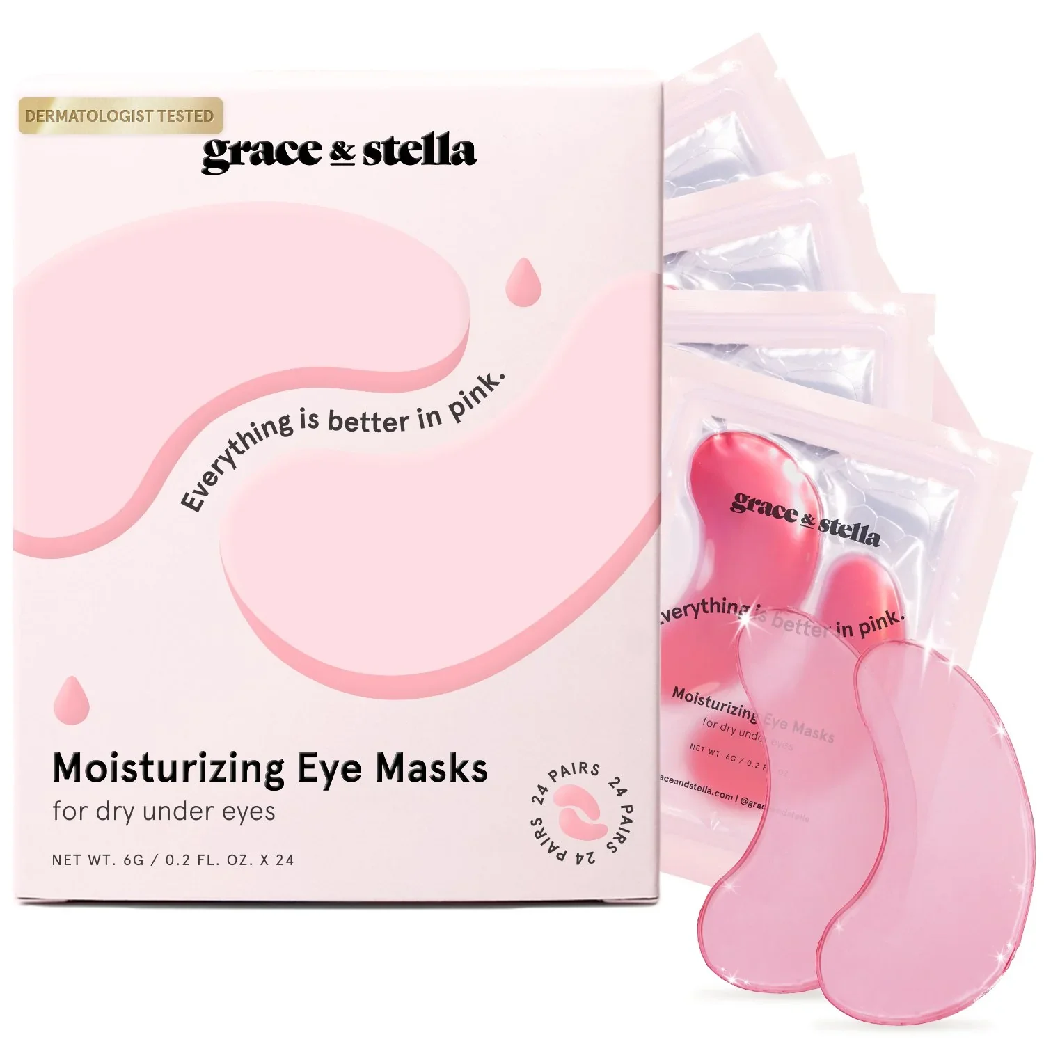 moisturizing pink eye masks