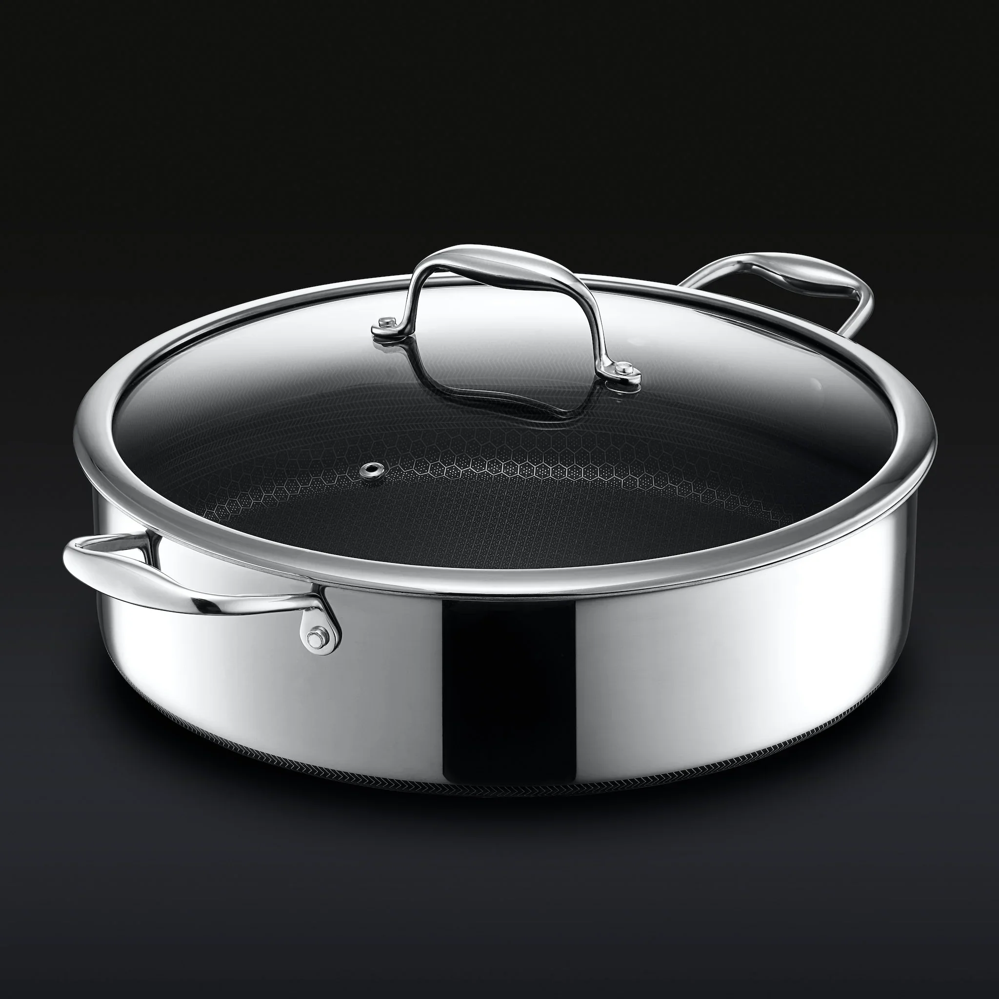 Hybrid Deep Sauté Pan/Chicken Fryer with Lid, 7-Qt