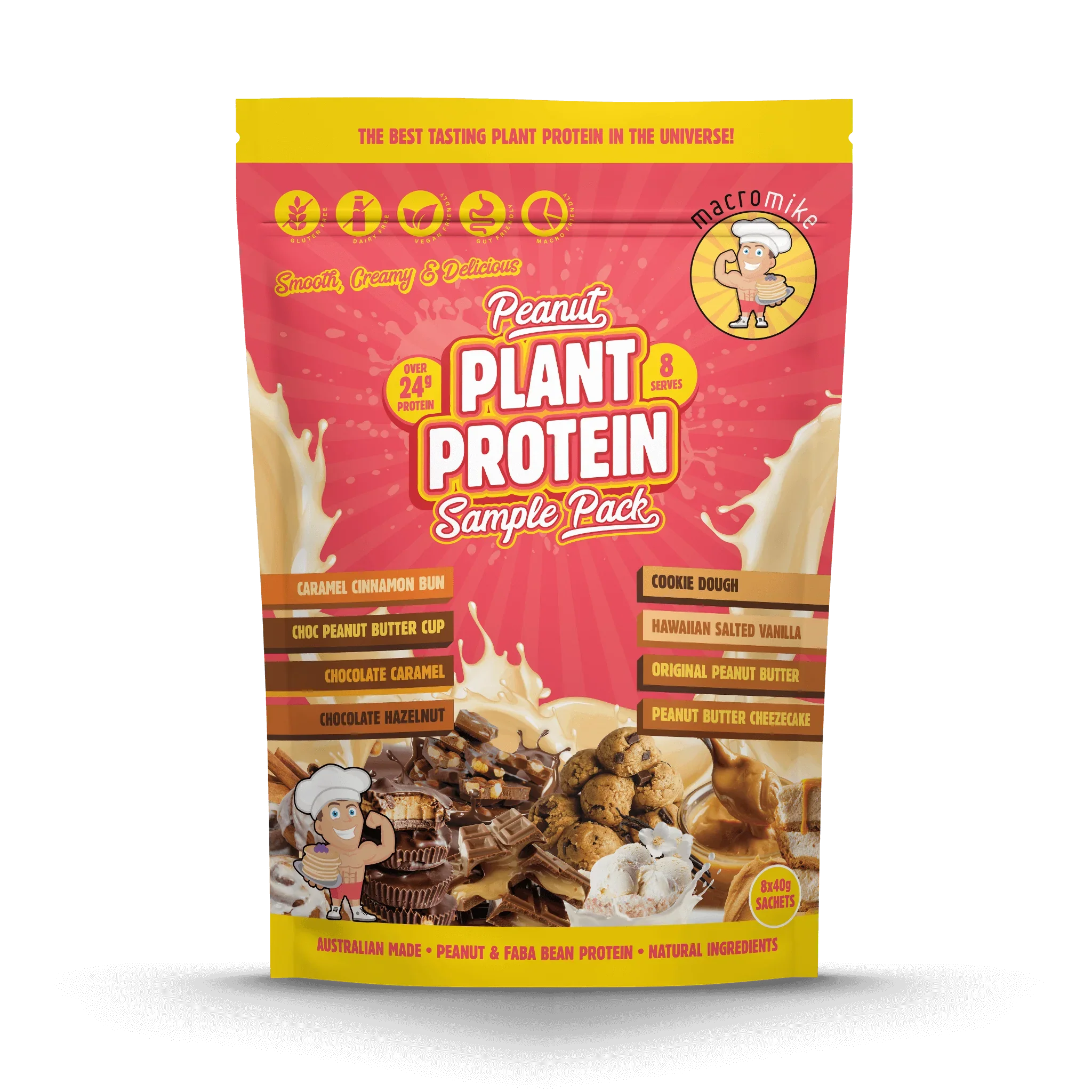 Peanut Plant Protein Sample Pack - 8 x 40g Sachets