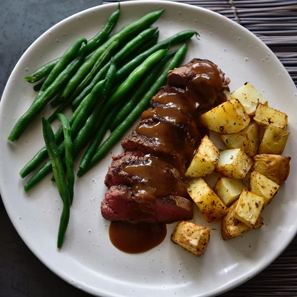 Grass Fed Rump Steak w/ Chat Potato
