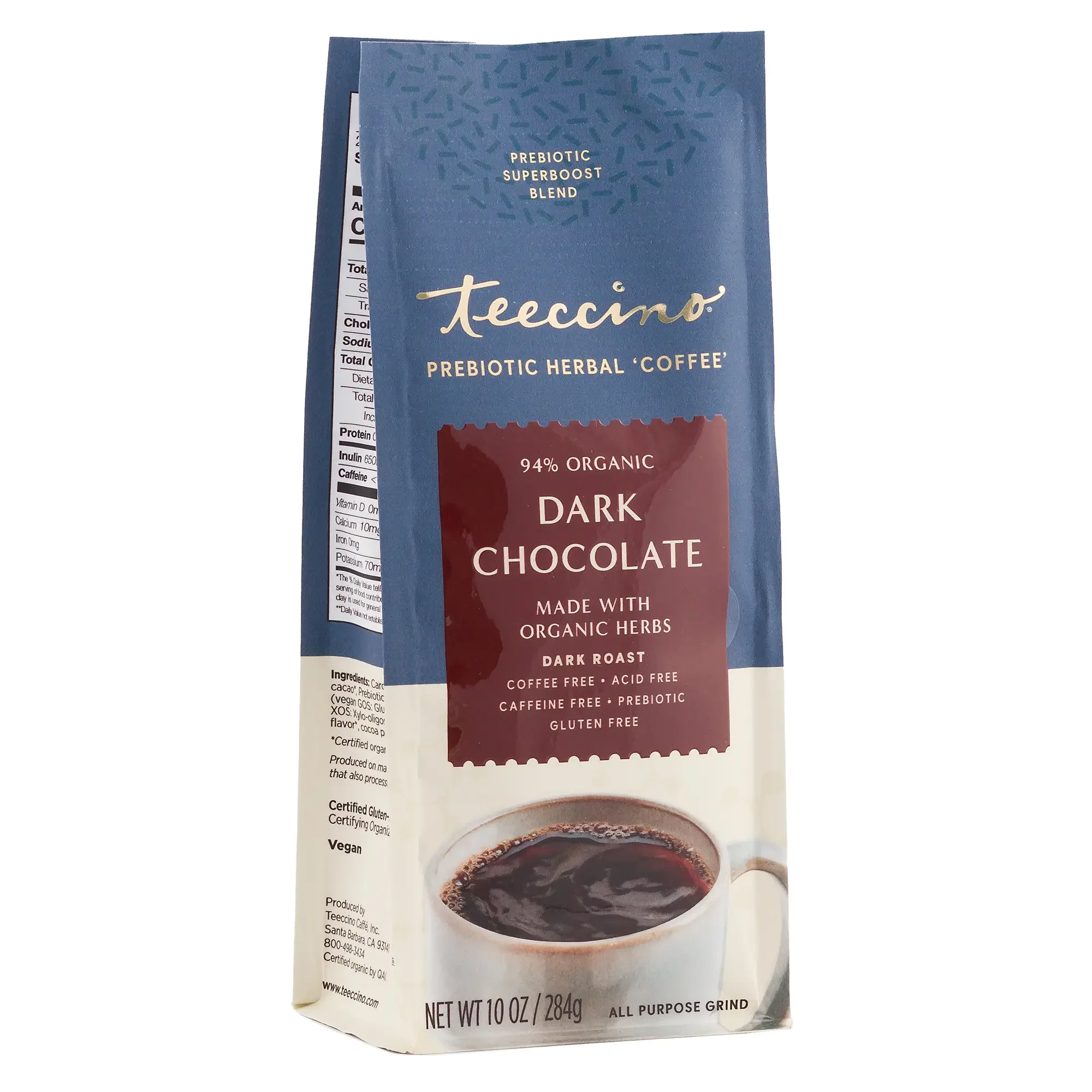 Dark Chocolate Prebiotic SuperBoost Herbal Coffee