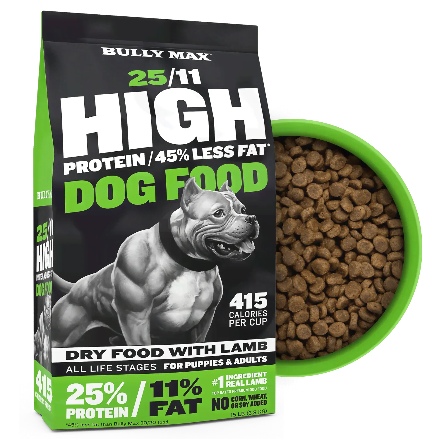 Bully Max 25/11 High Protein 45% Less Fat Dog Food