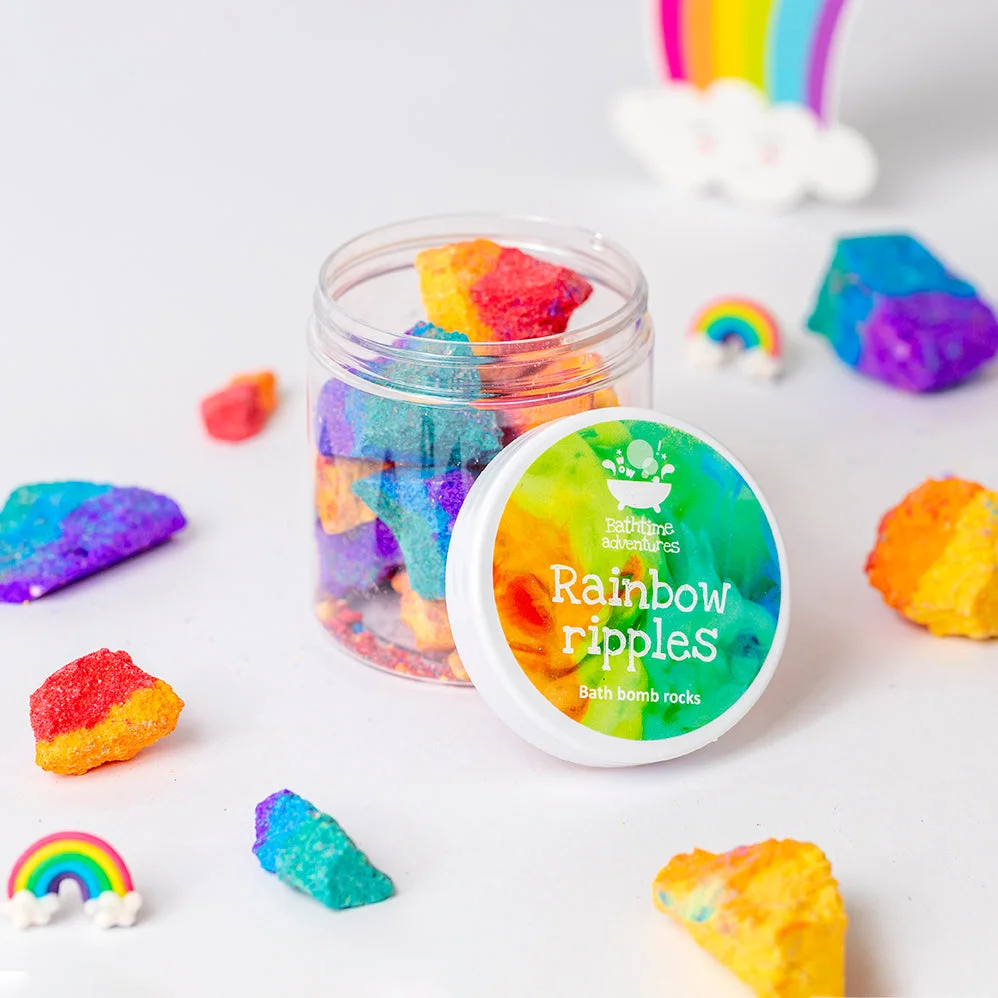 Rainbow Ripples Bath Rocks