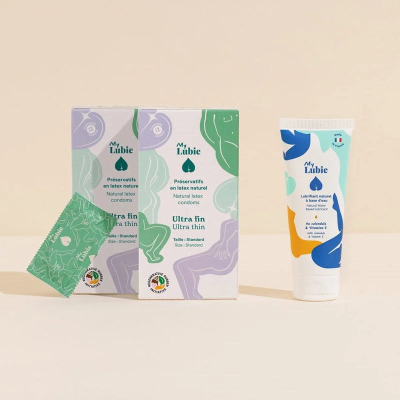 Duo de Préservatifs ultra fins + Lubrifiant naturel