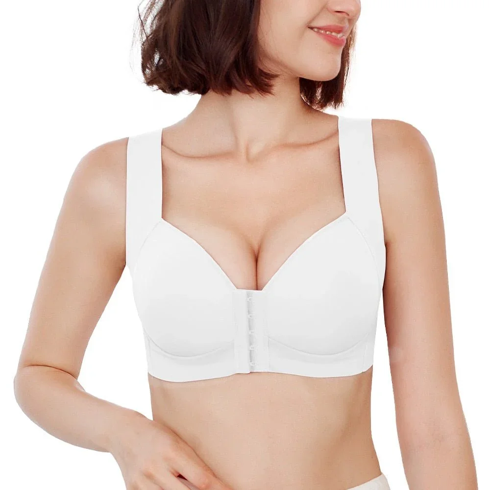 Magic Front Closure Seamless Push Up Bra
