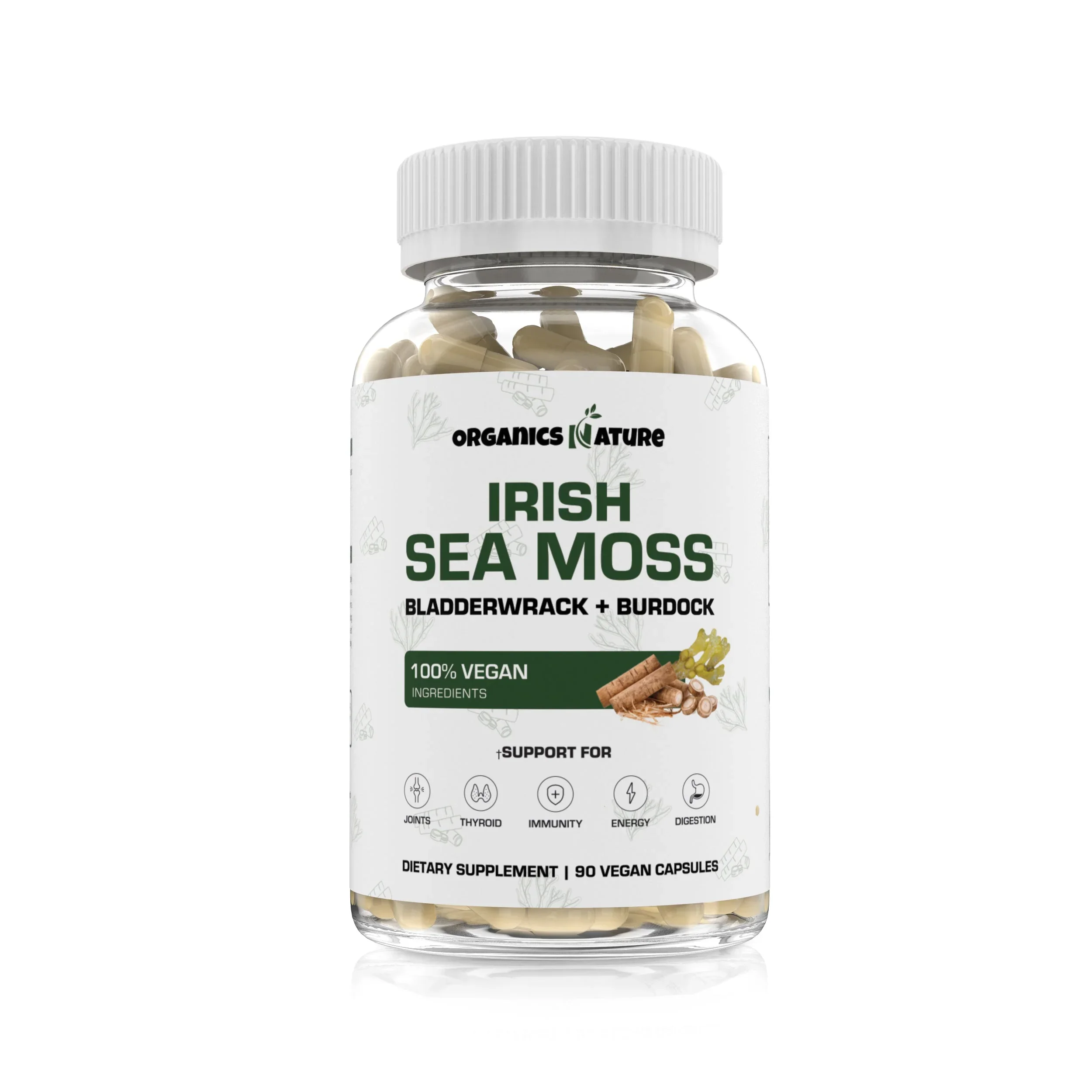 Sea Moss With Bladderwrack & Burdock Root - 1 Bottle