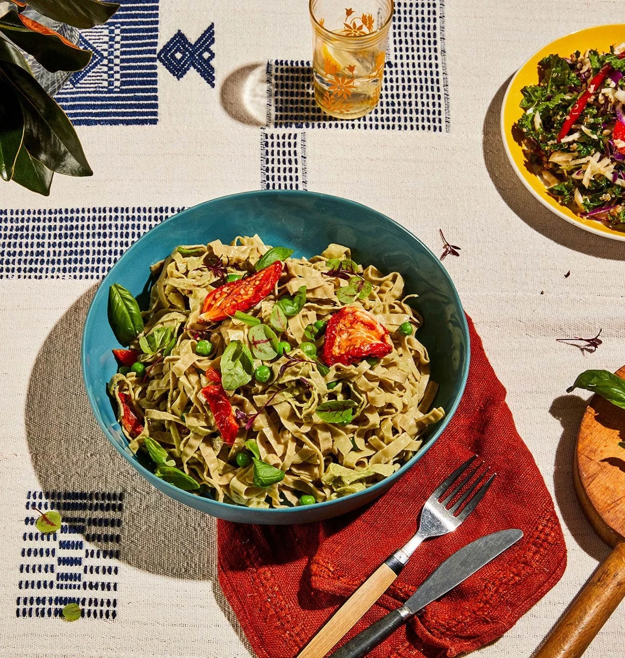 Fettuccini with Pesto & Semi-dried Tomato