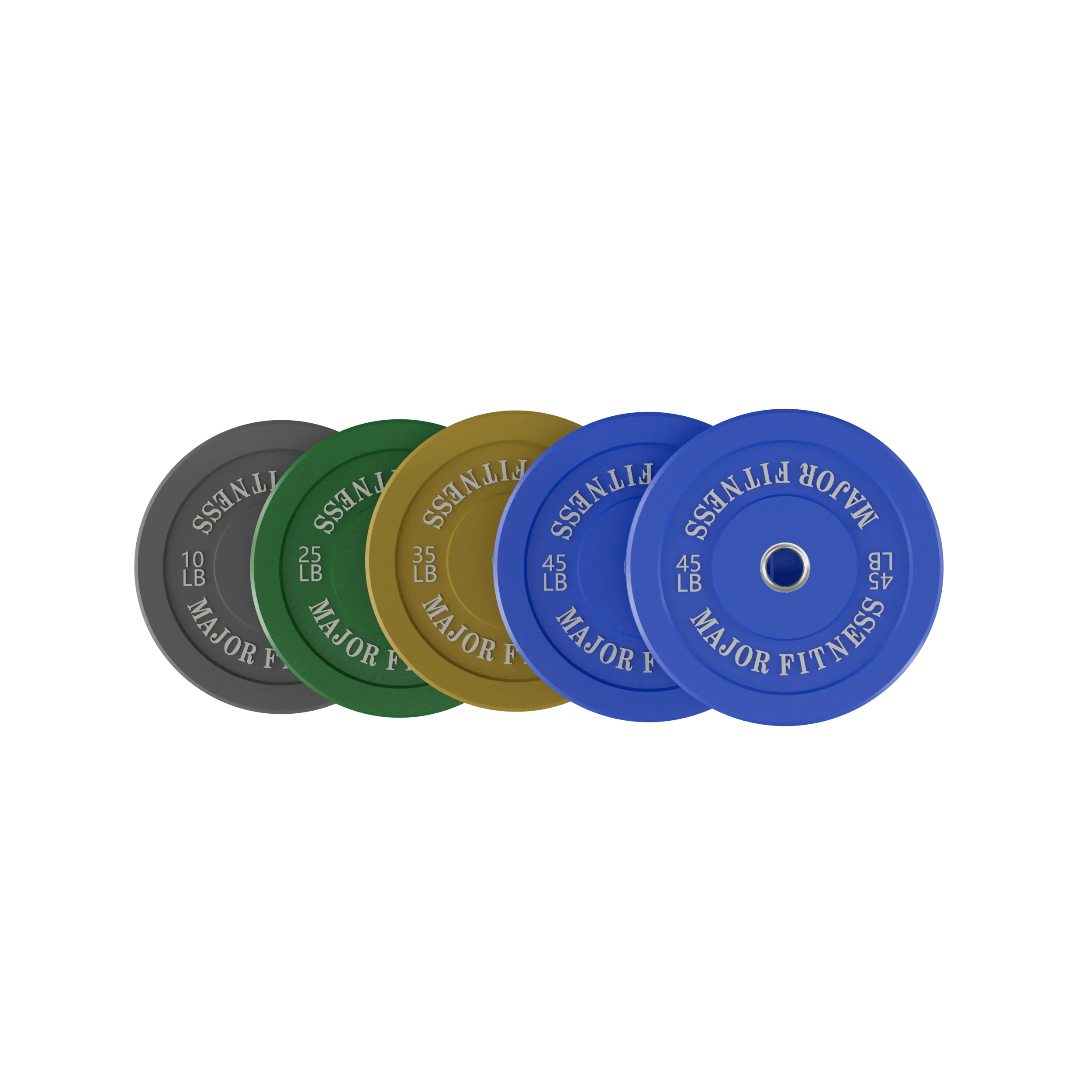 Major Fitness Low Bounce Bumper Plates Olympic Weight Plates Set