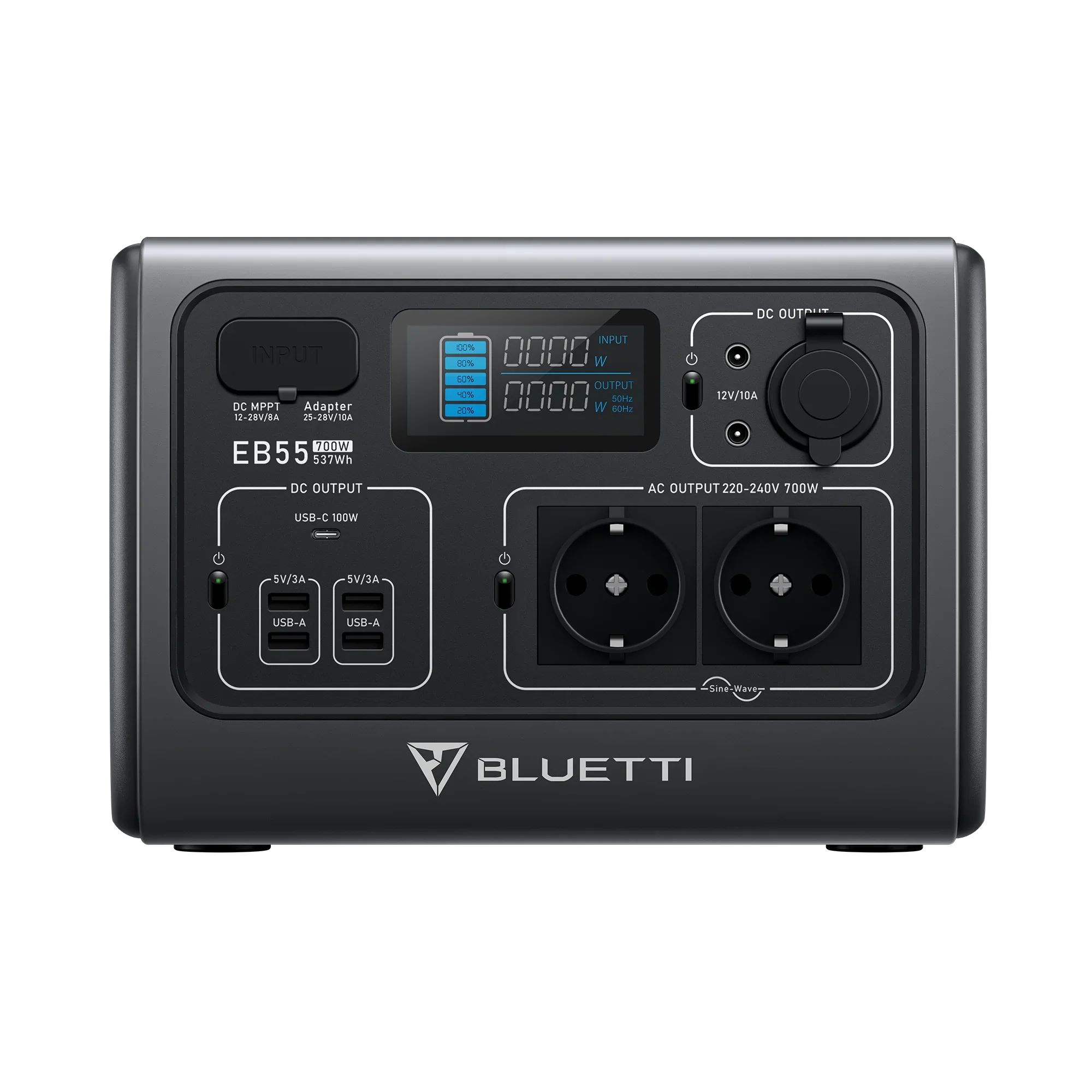 BLUETTI PowerOak EB55 Portable Power Station | 700W 537Wh