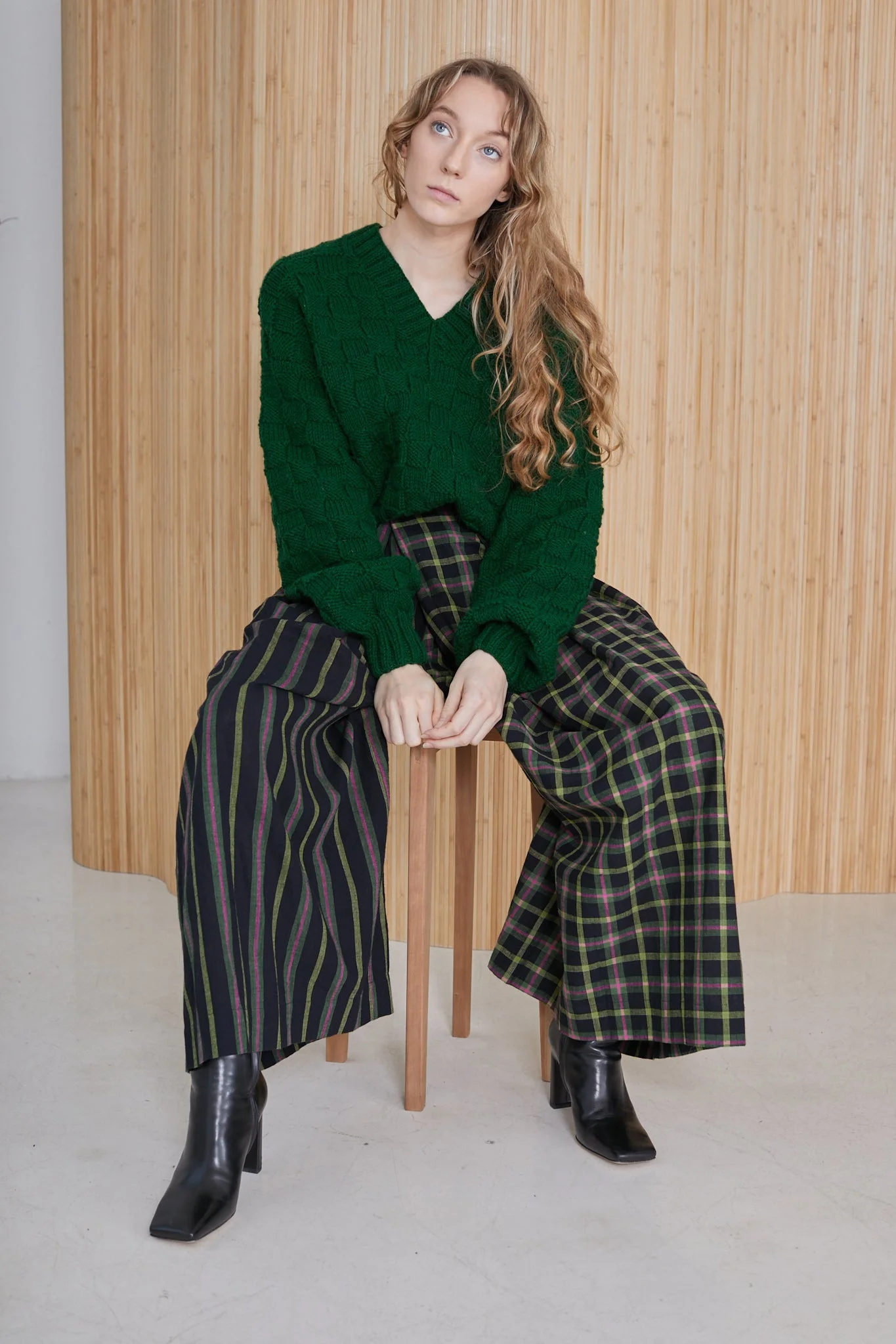 FRIDA PANTS | STRIKE CHEX X STRIKE STRIPE