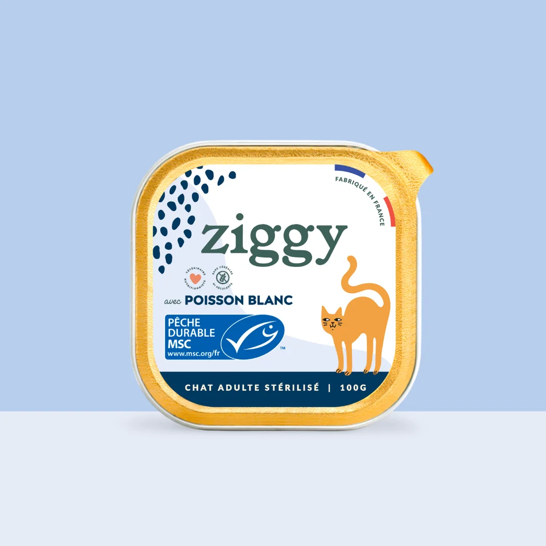 Pâtée Chat Stérilisé Sans Céréales - Poisson Blanc