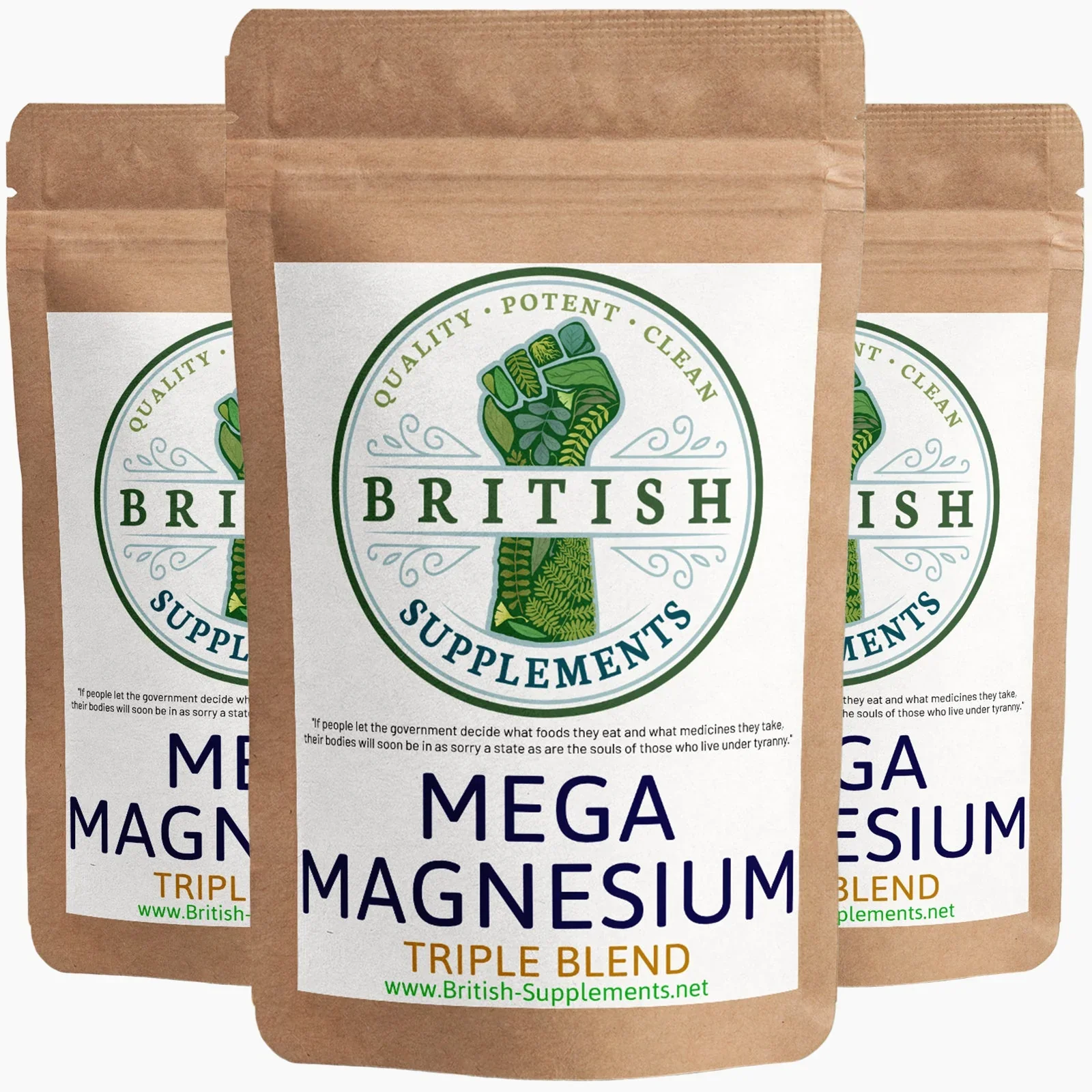 Clean Genuine Magnesium 1,404mg (Mega Mag)