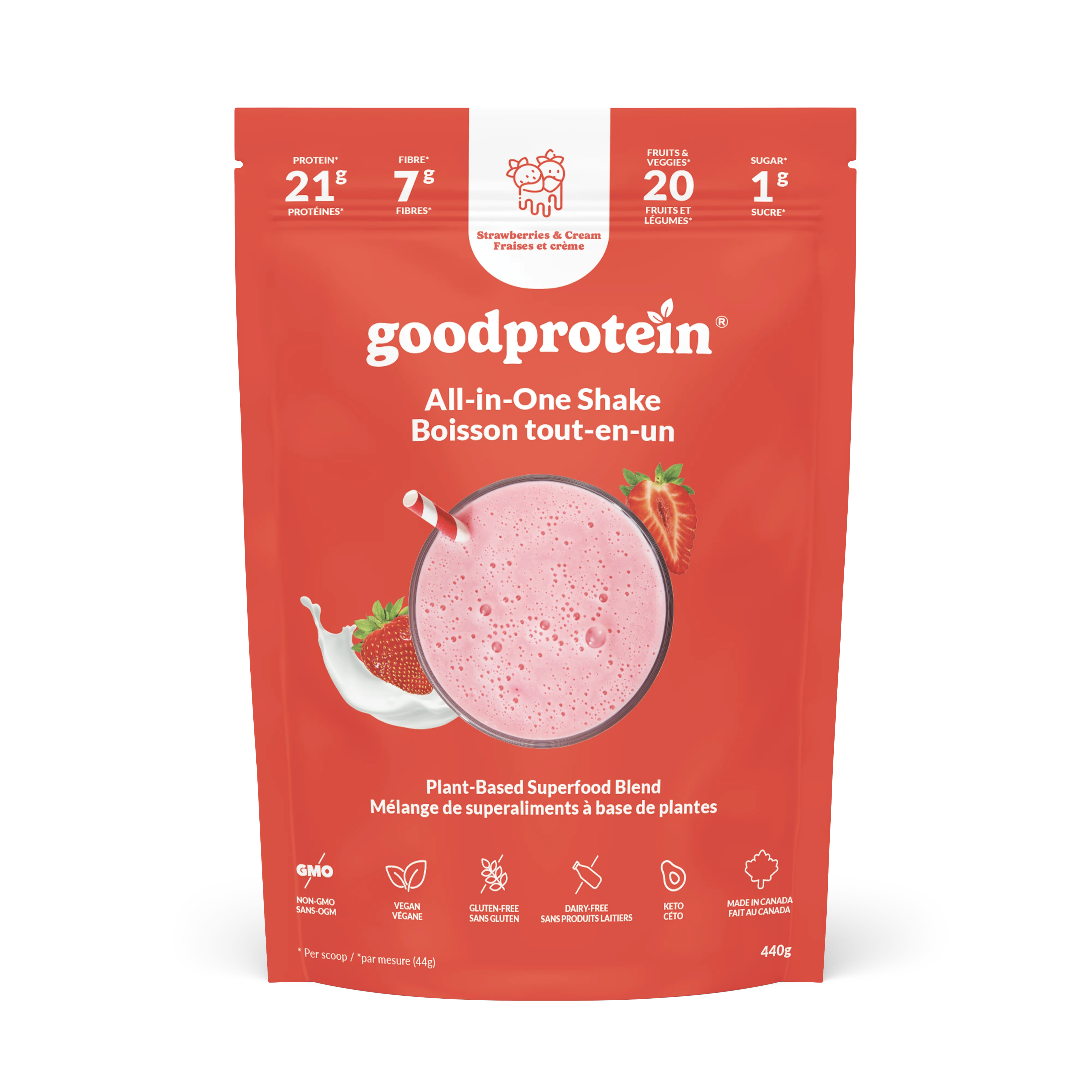 Strawberries & Cream - All-in-One Shake