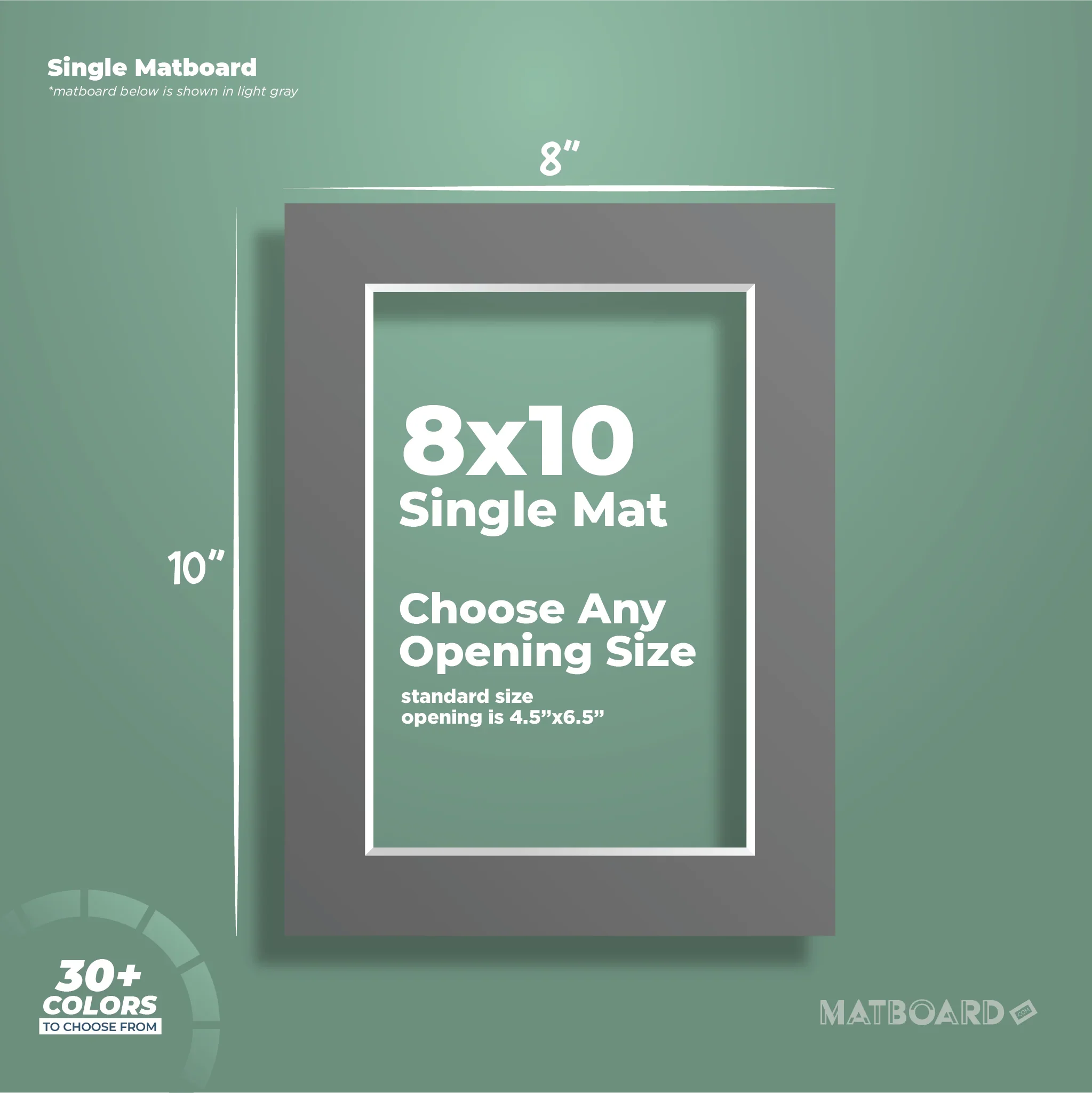 8x10 Premium Single Matboard