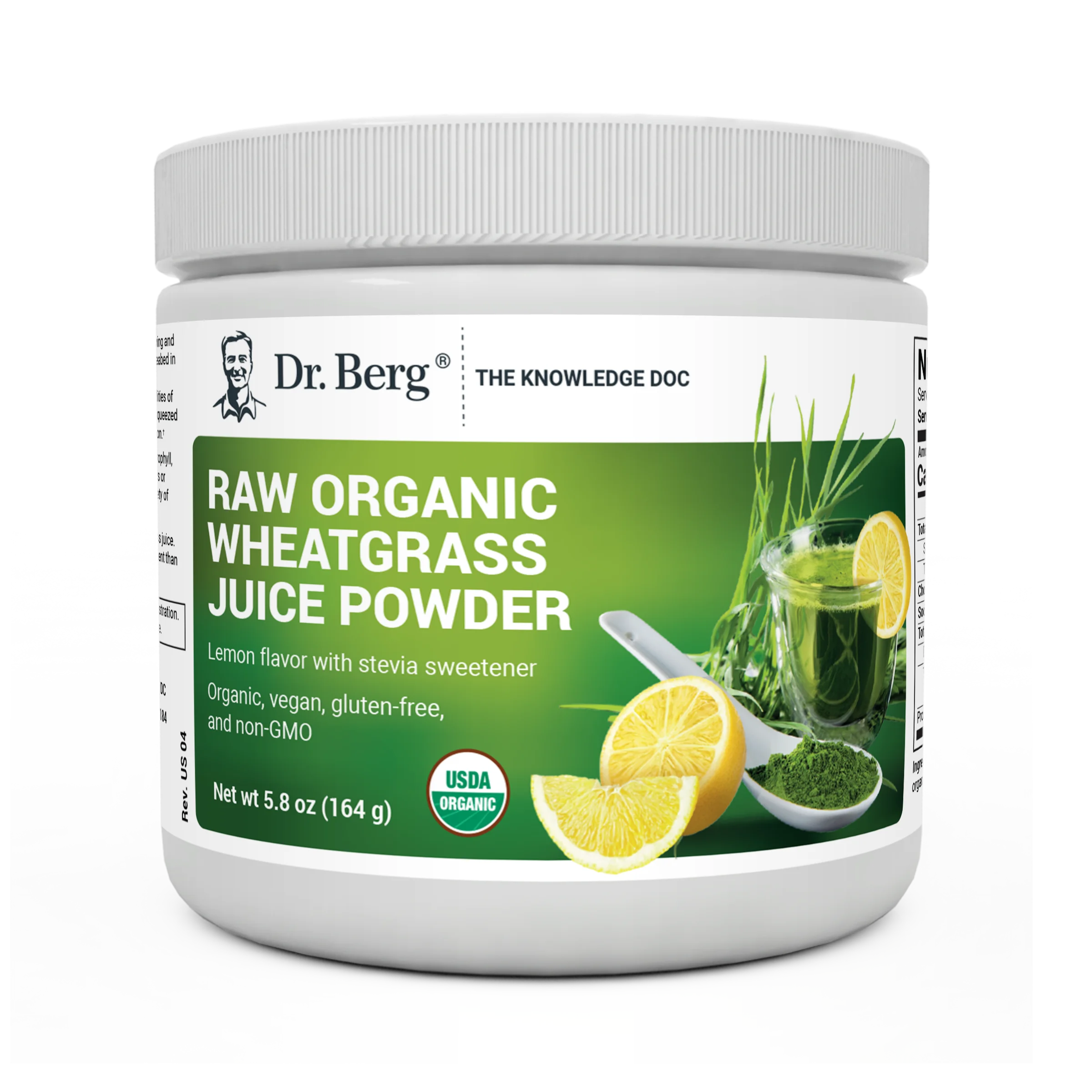 Raw Organic Wheatgrass Juice Powder USDA Organic – Lemon