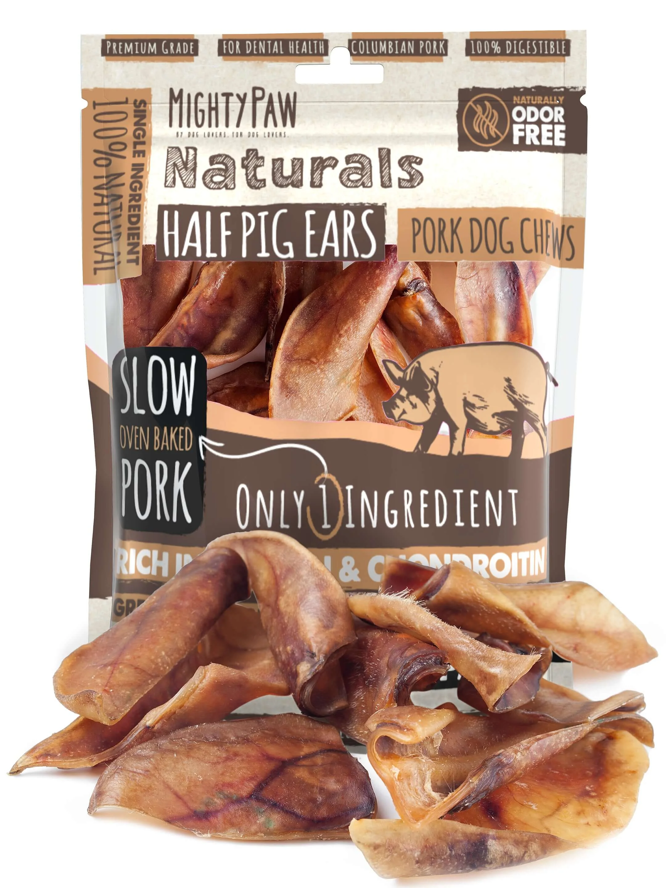 All-Natural Pig Ear Chews