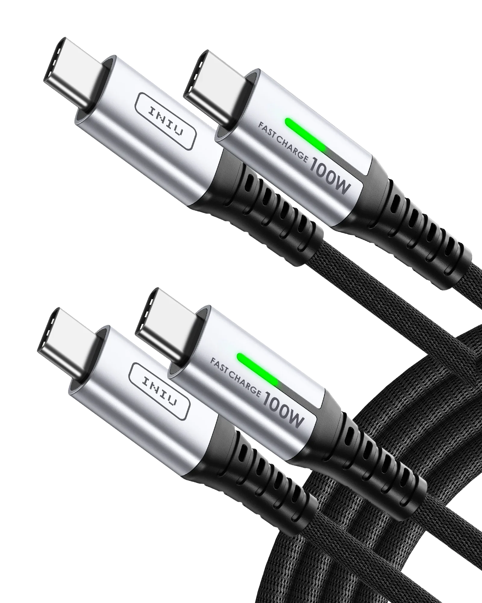INIU D5CC USB C to C Cable 100W (6.6ft, 2-Pack)