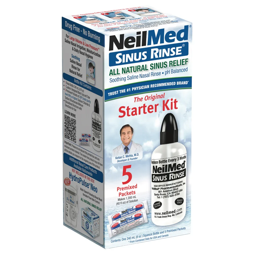 NeilMed Sinus Rinse Starter Kit with 5 Packets