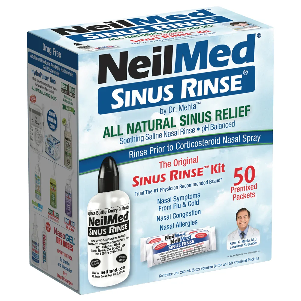 NeilMed Sinus Rinse Kit with 50 Packets
