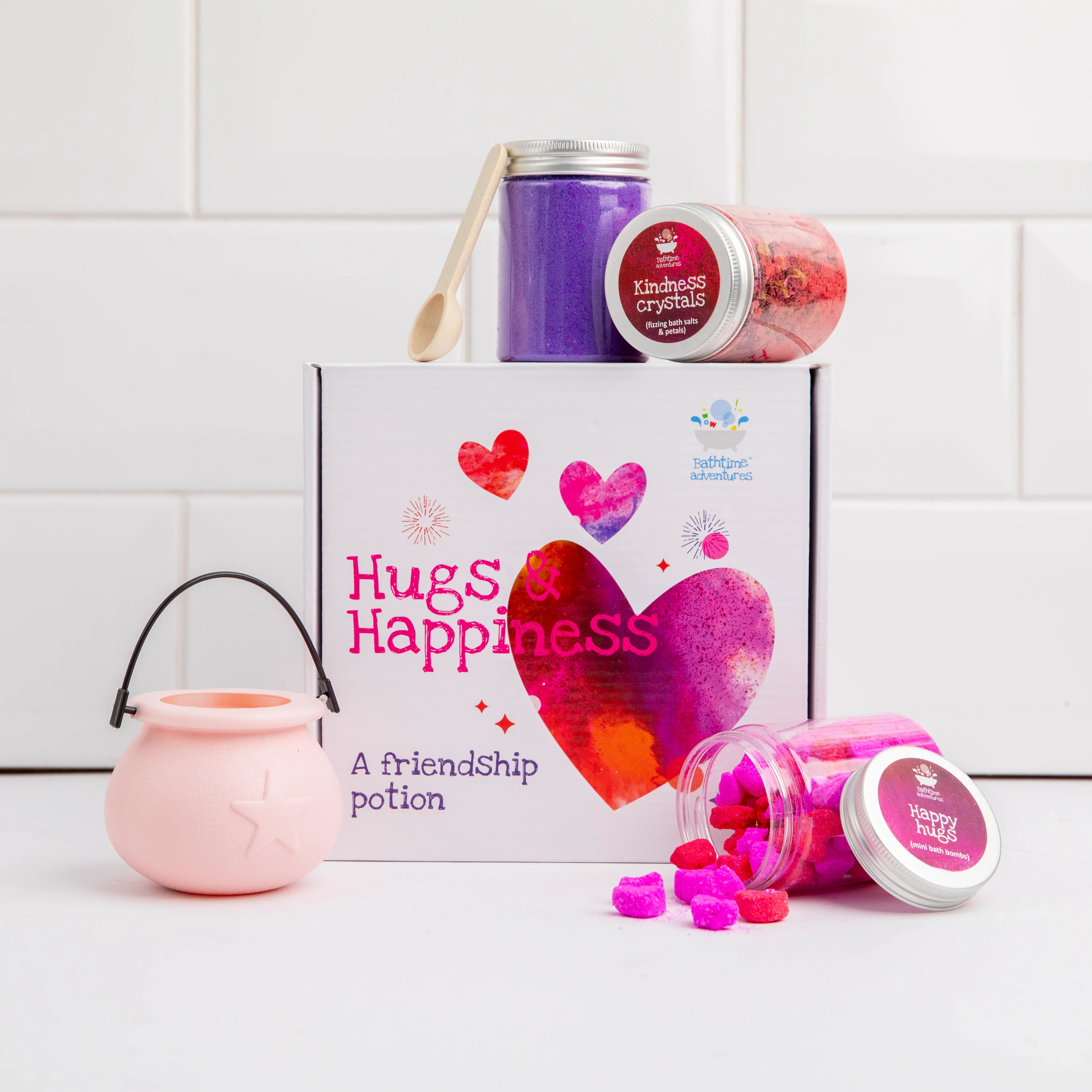 Hugs and Happiness Mini Bathtime Potion Kit and Cauldron