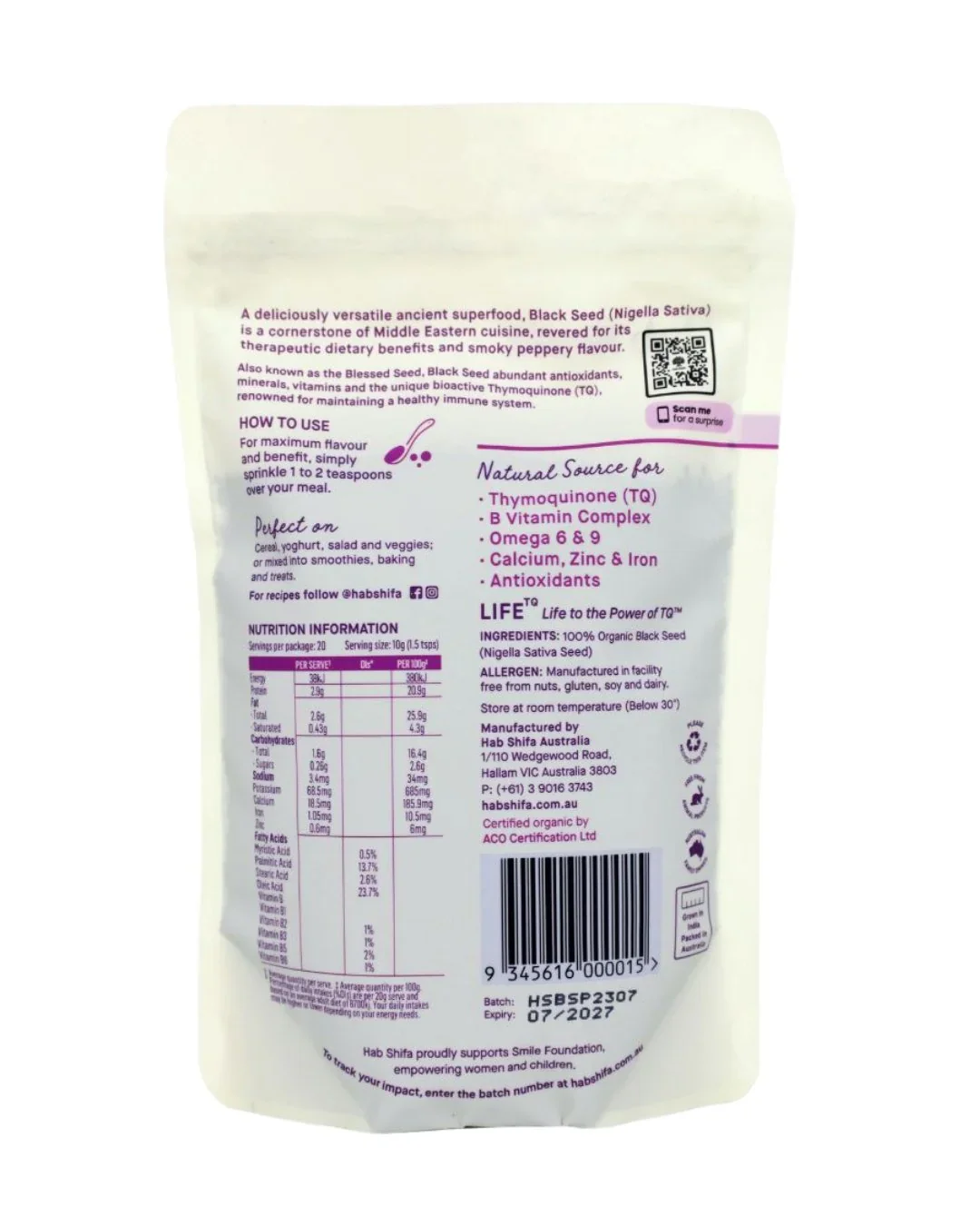 Organic Black Seed Pack