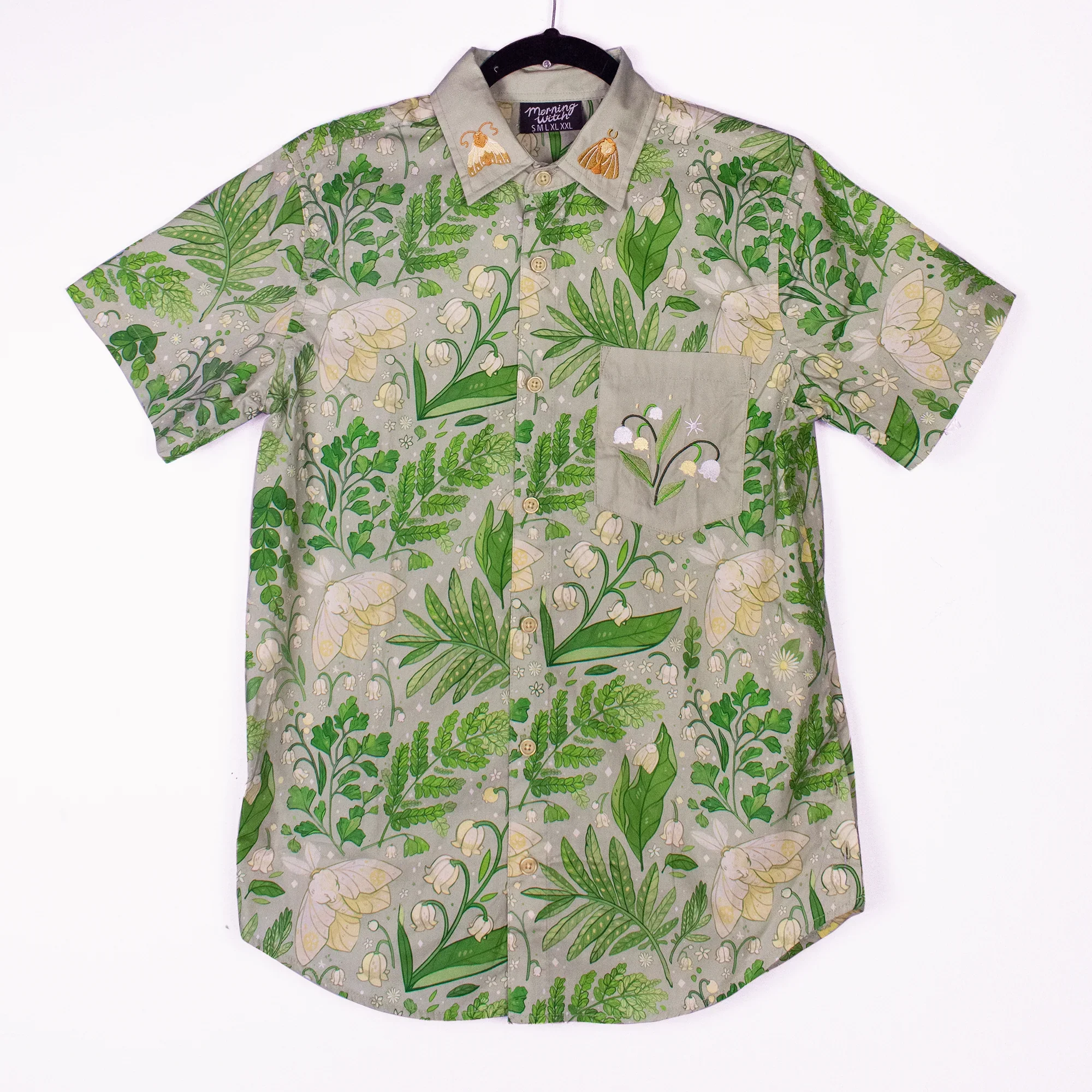[EMBROIDERED BUTTON DOWN SHIRT] Moth & Fern