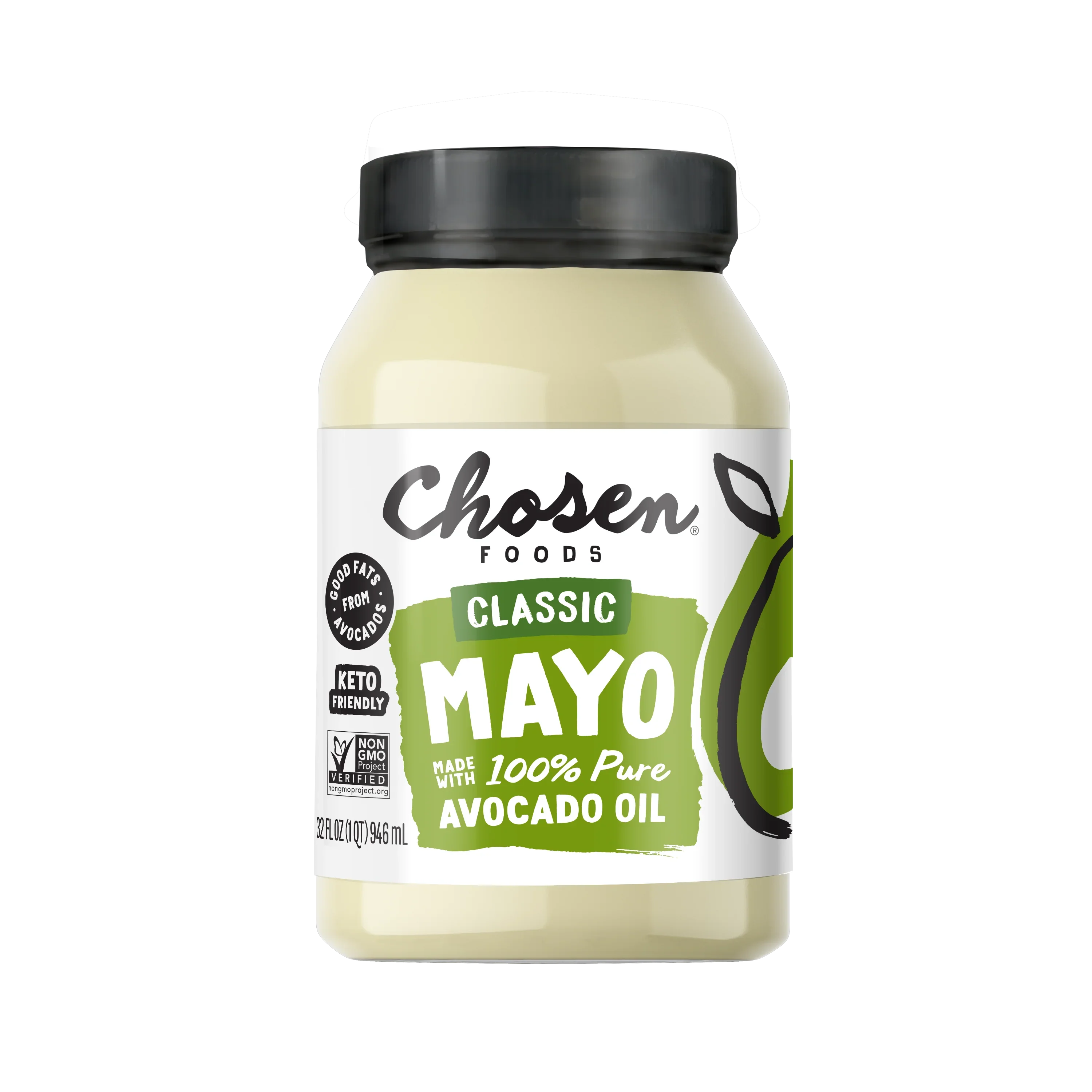 Classic Avocado Oil Mayo 32oz BPA-Free PET Jar