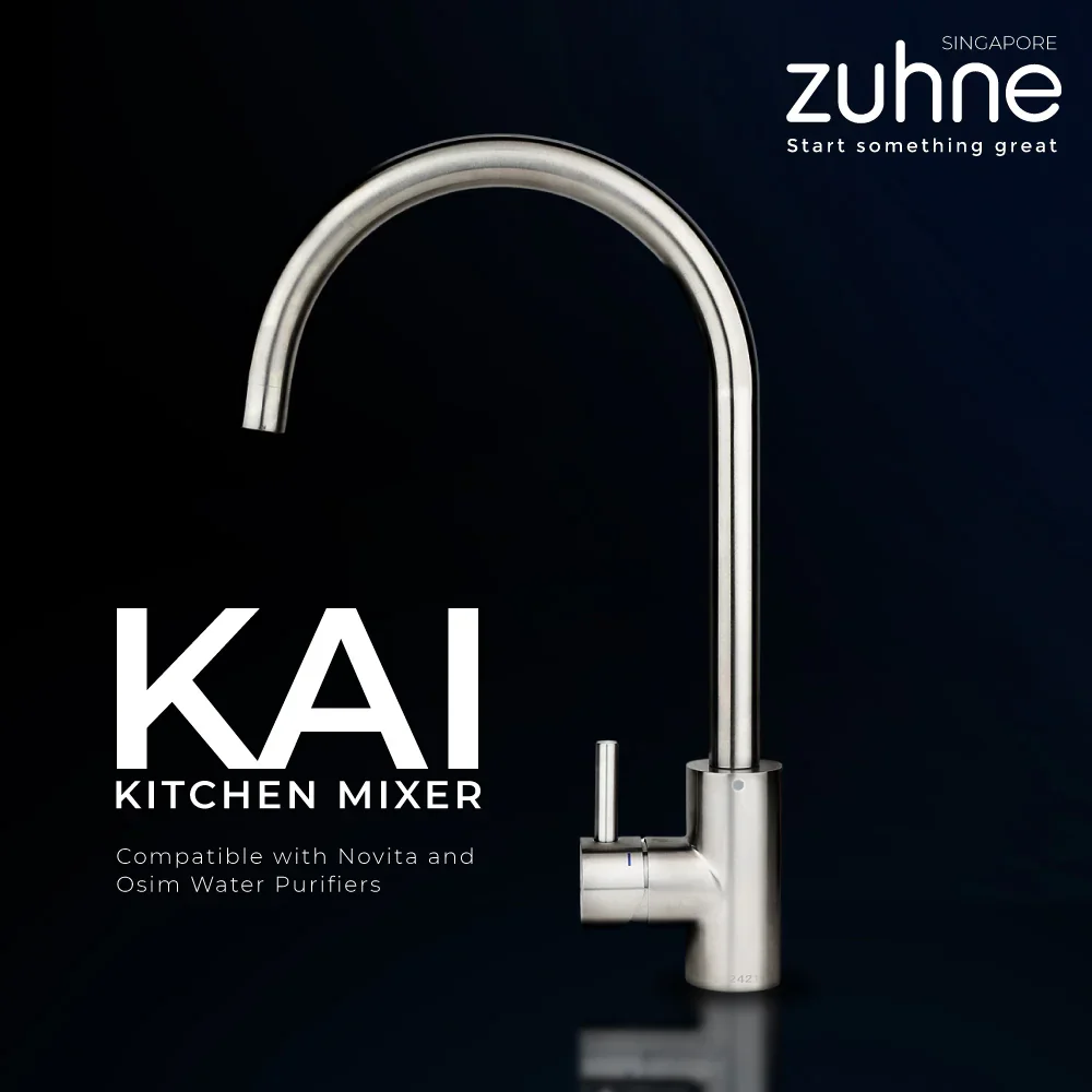 KAI Solid Stainless Steel Kitchen Mixer Faucet
