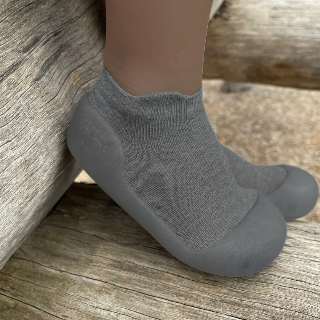 Sole Sox Grey Low Cut Pre-walker Baby Shoes