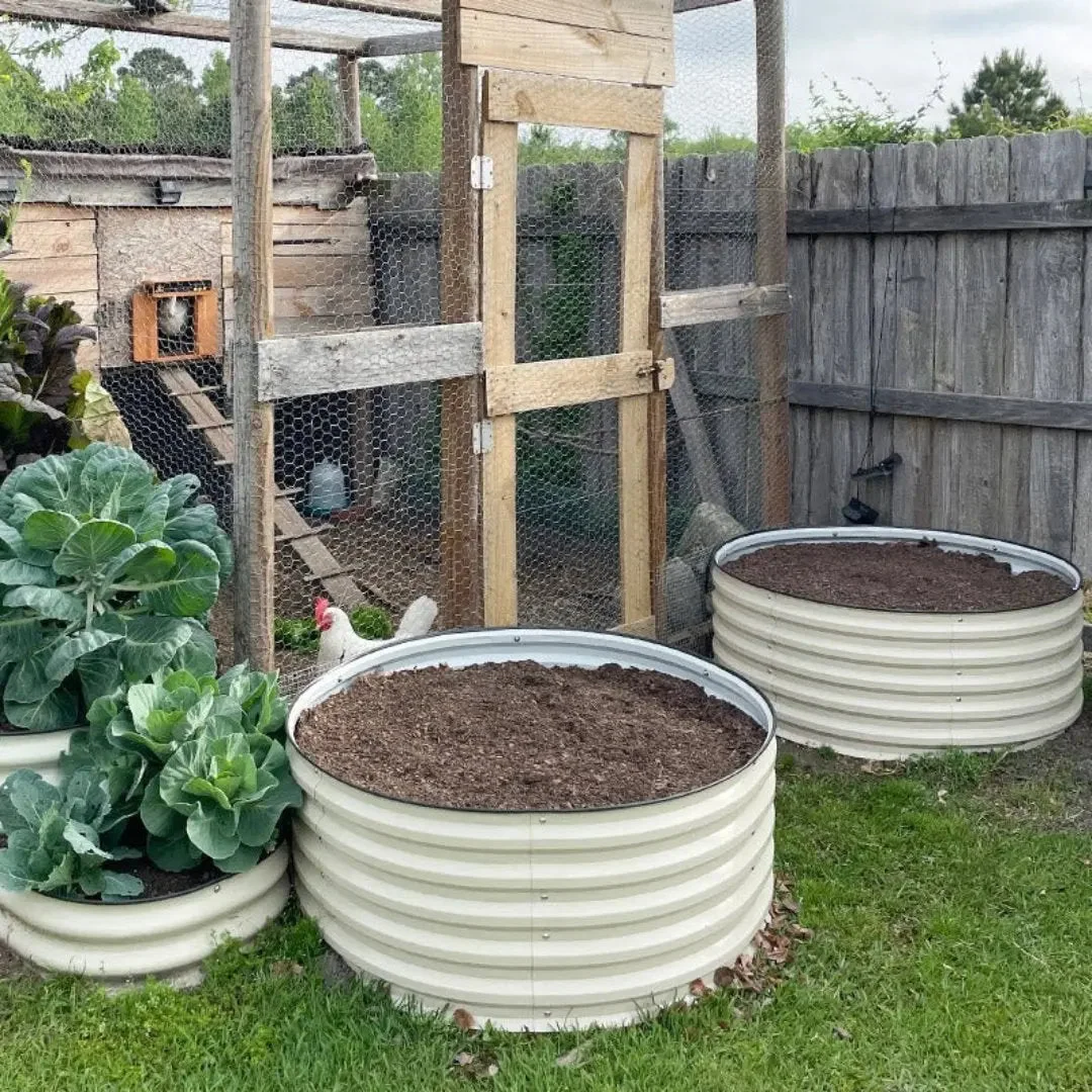 17'' Tall 42'' Wide Round Raised Garden Beds【Upgrade 2.0】